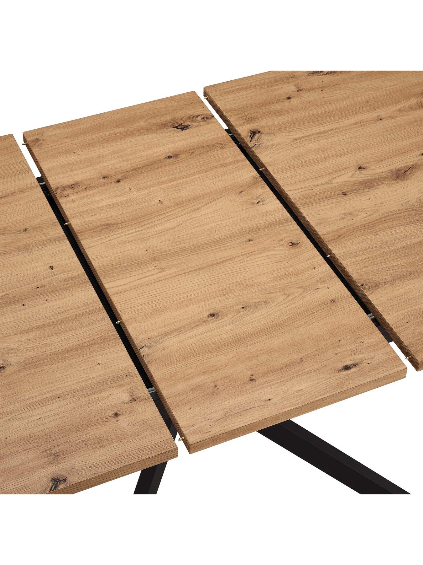 Image 5 of 7 of Dusk Brooke Oval Extendable 4-8 Seater Dining Table - Wood/black