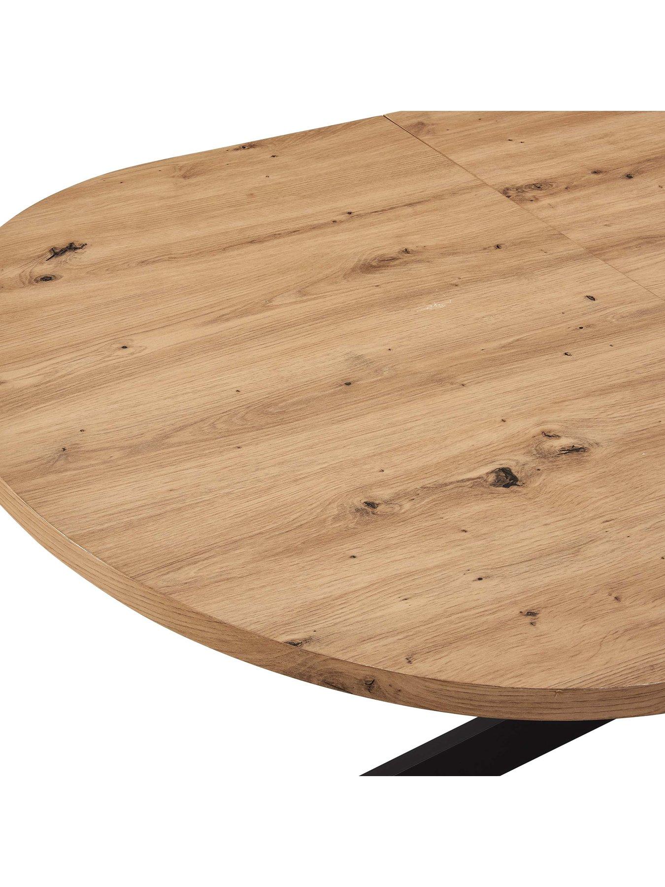 Image 7 of 7 of Dusk Brooke Oval Extendable 4-8 Seater Dining Table - Wood/black