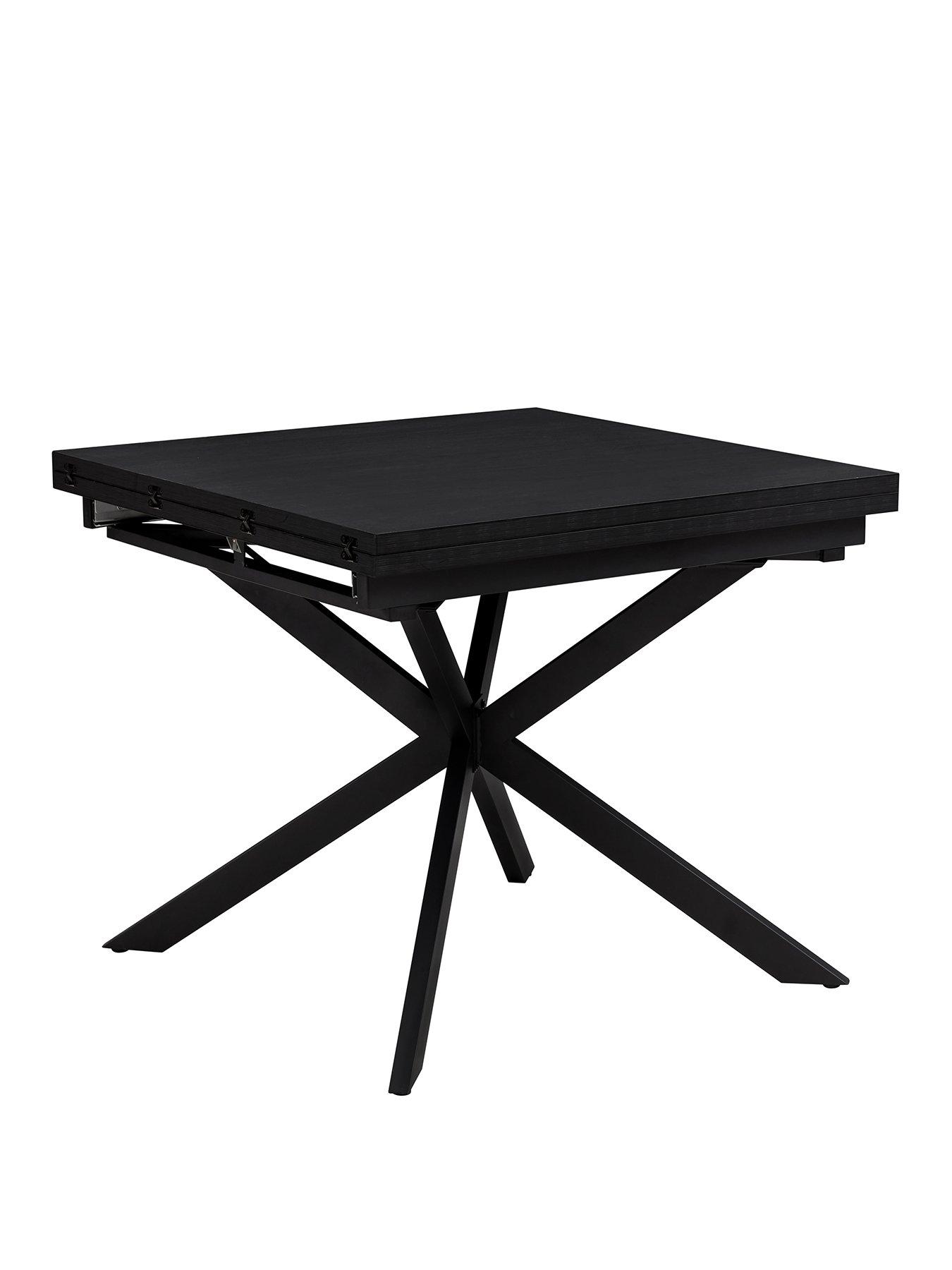 Image 2 of 7 of Dusk Brooke Square Extendable 4-8 Seater Dining Table - Black
