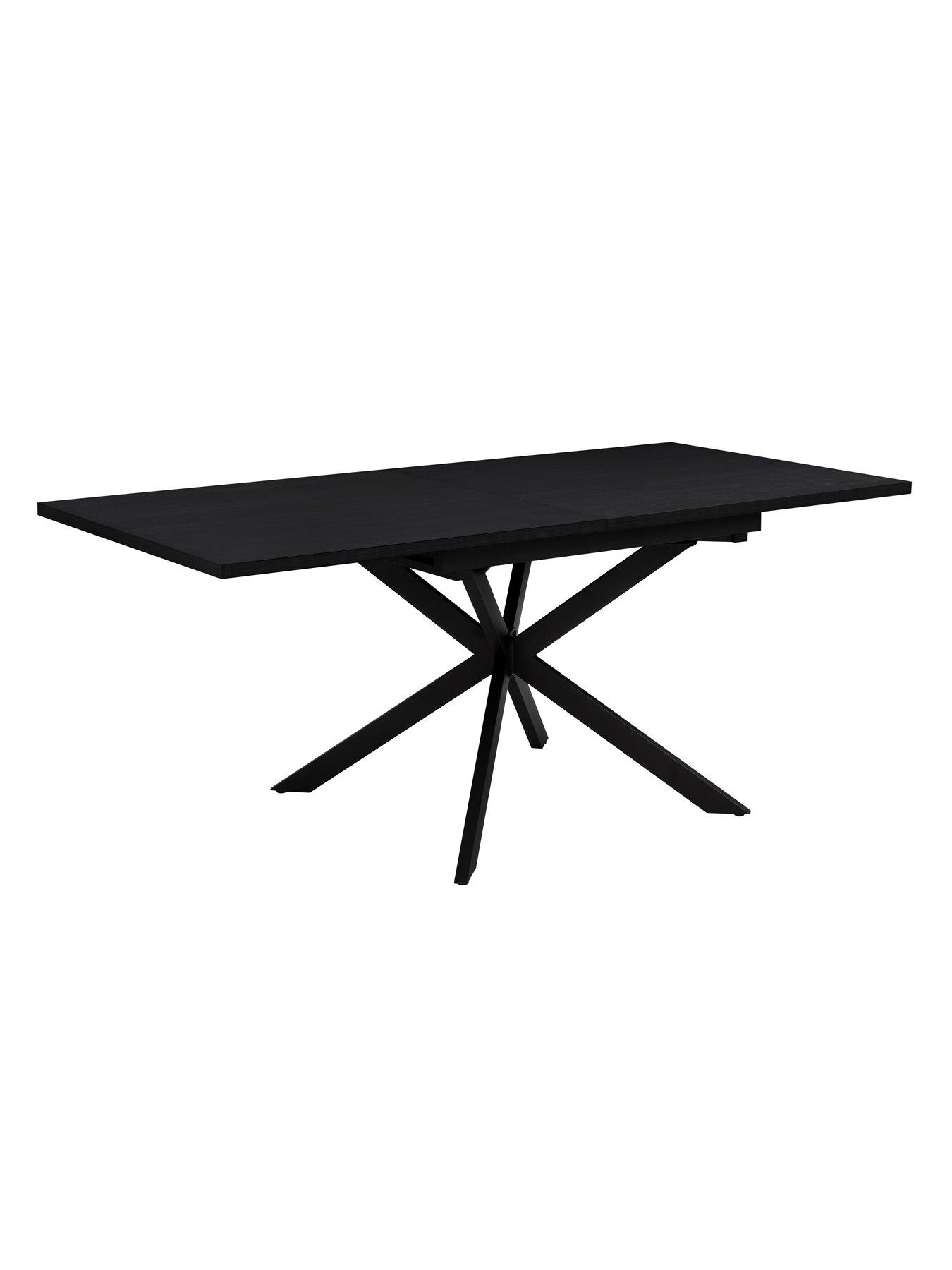 Image 5 of 7 of Dusk Brooke Square Extendable 4-8 Seater Dining Table - Black