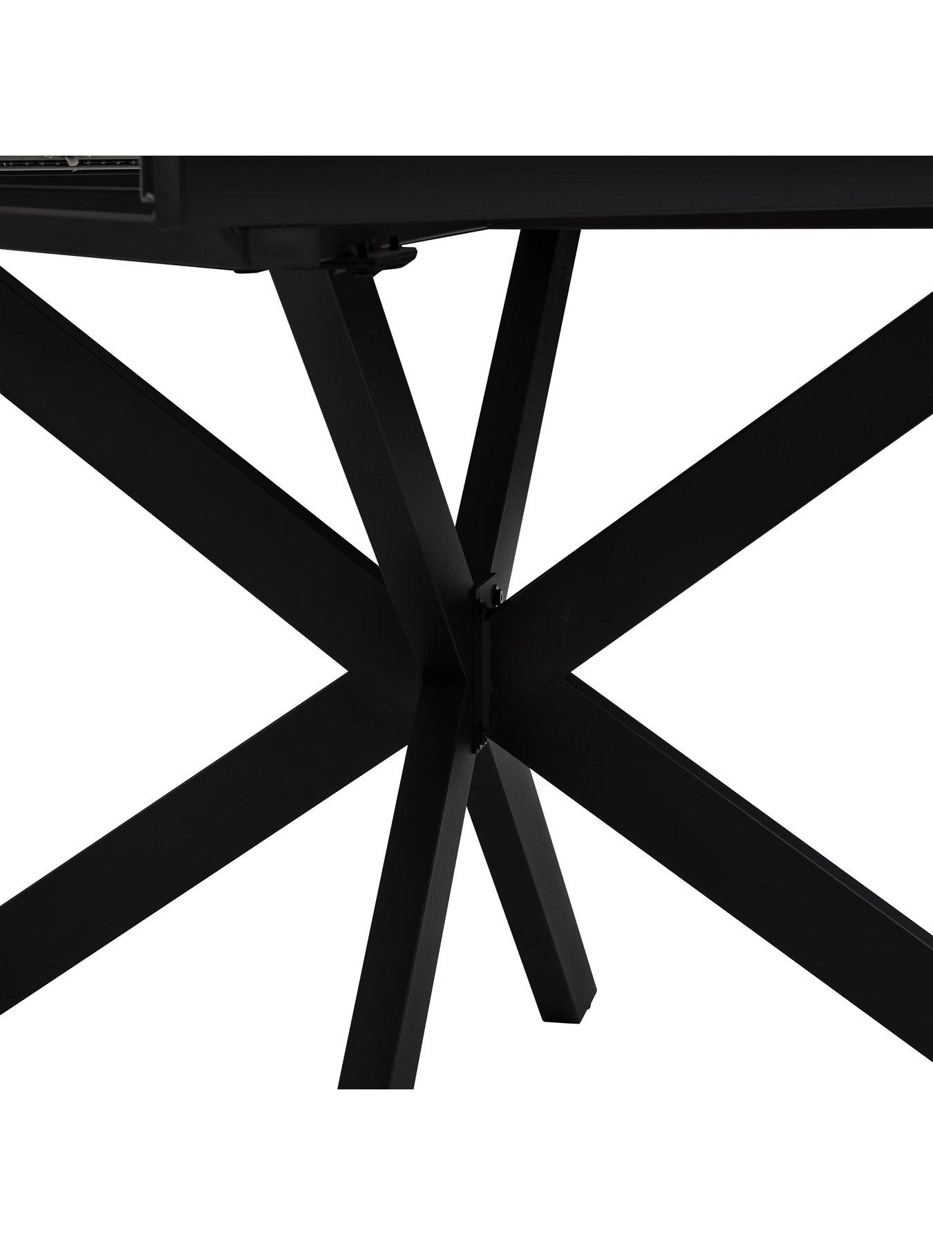 Image 6 of 7 of Dusk Brooke Square Extendable 4-8 Seater Dining Table - Black