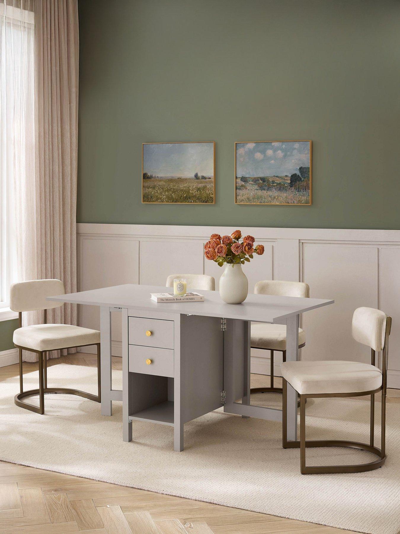 Dusk Charlie 2-4 Seater Folding Dining Table - Taupe