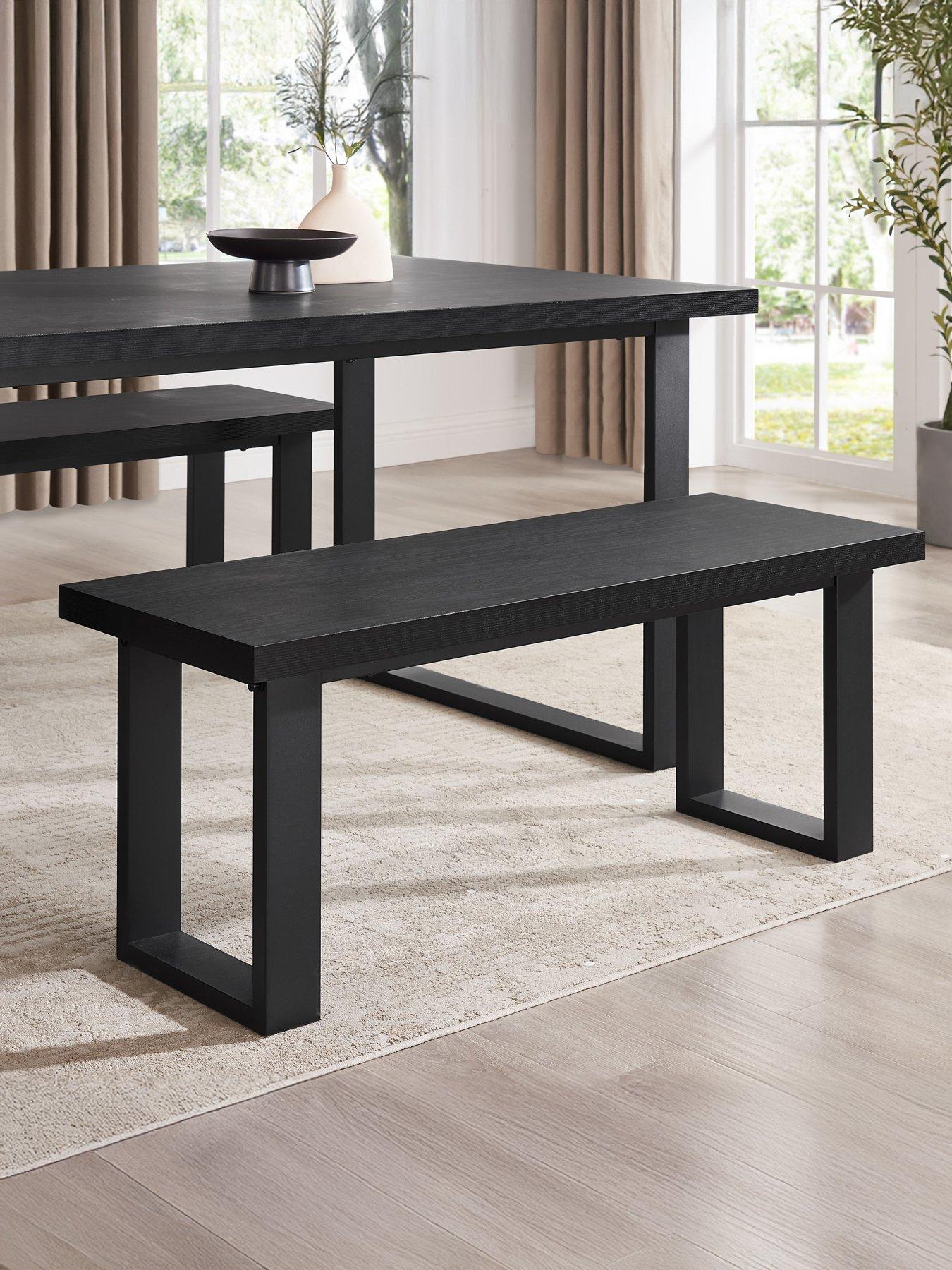 Dusk Harper Dining Bench - Black