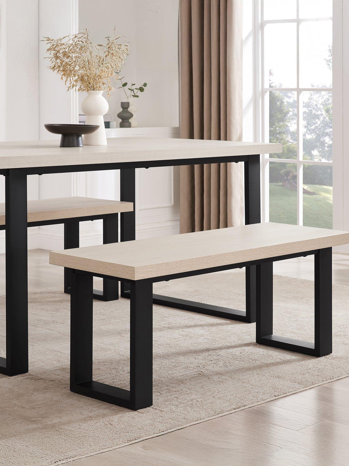 Dusk Harper Dining Bench - Wood/black