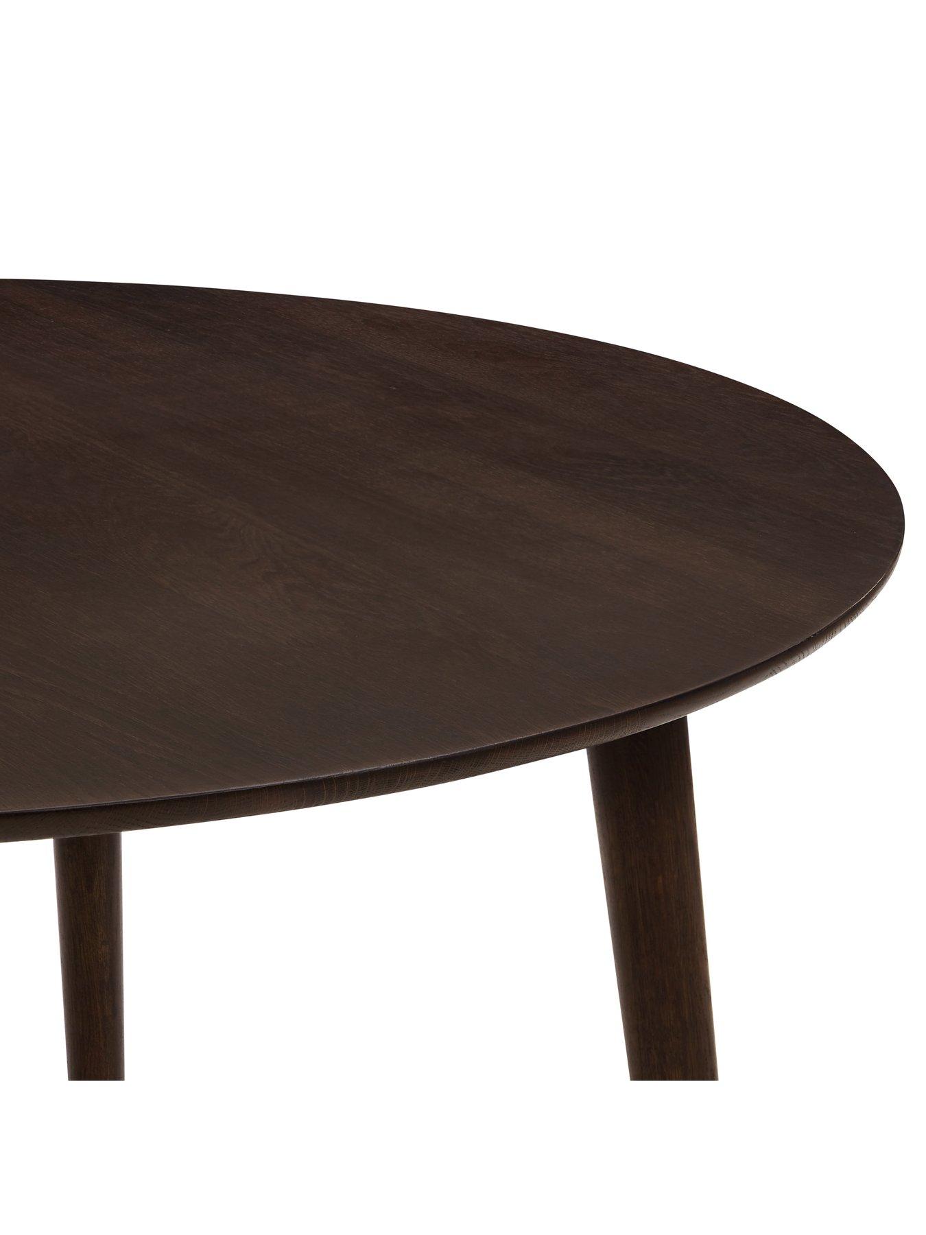 Image 4 of 5 of Dusk Heidi Solid Oak 4-6 Seater Round Dining Table - Walnut