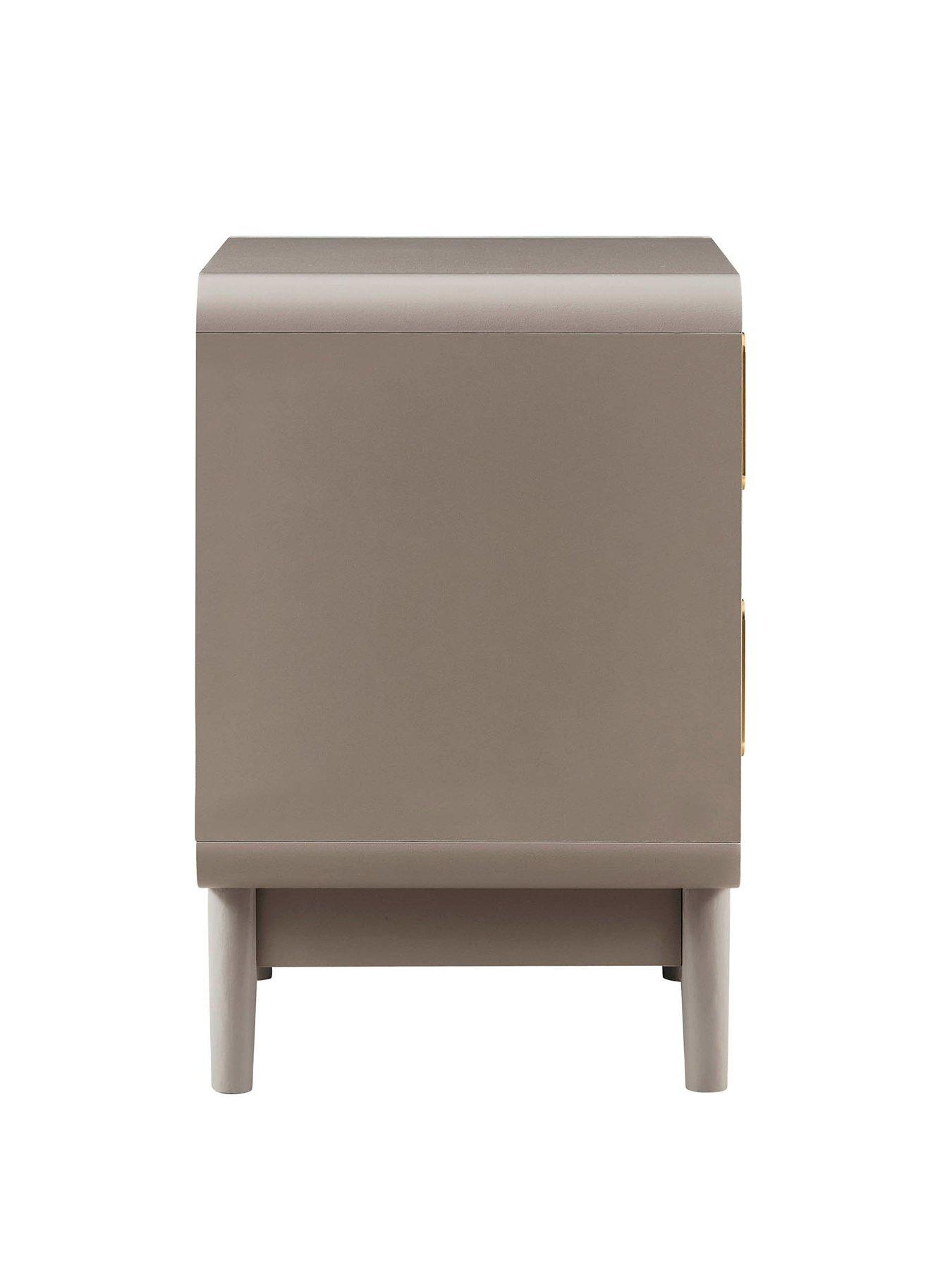 Image 7 of 7 of Dusk Marnie 2 Drawer Bedside Table - Taupe