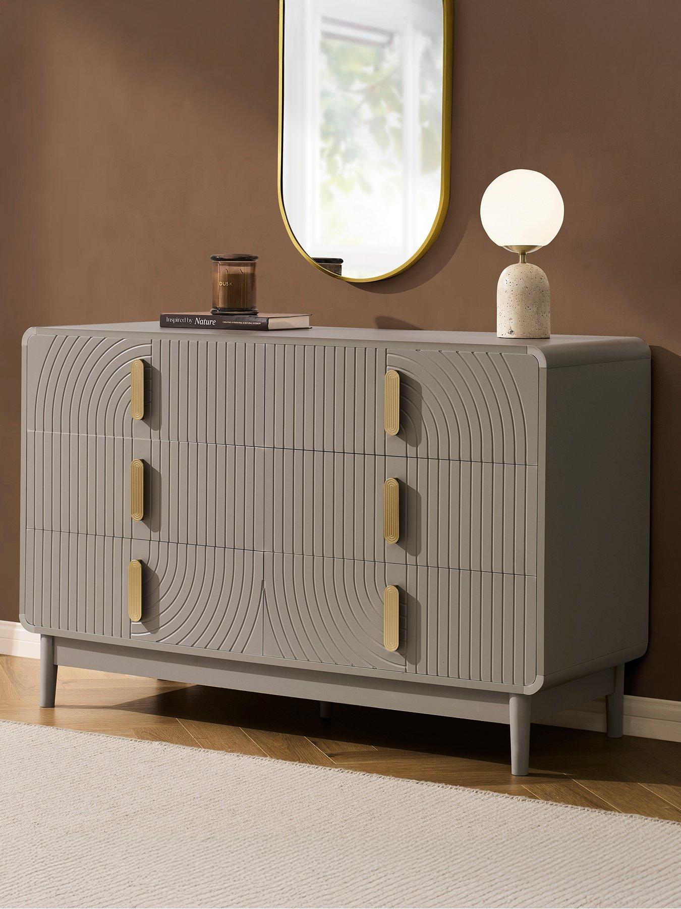 Dusk Marnie 6 Drawer Chest - Taupe