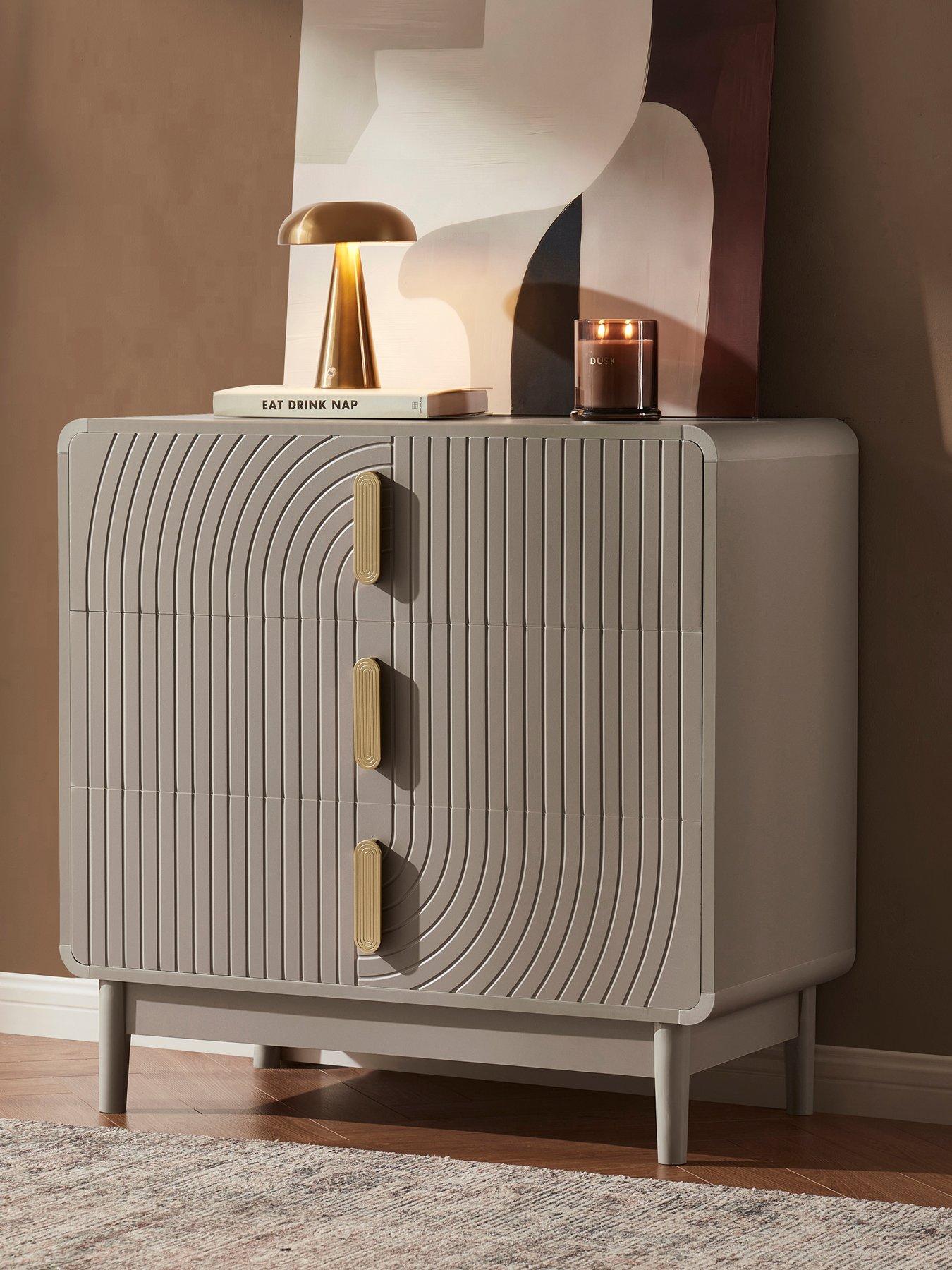 Dusk Marnie 3 Drawer Chest - Taupe