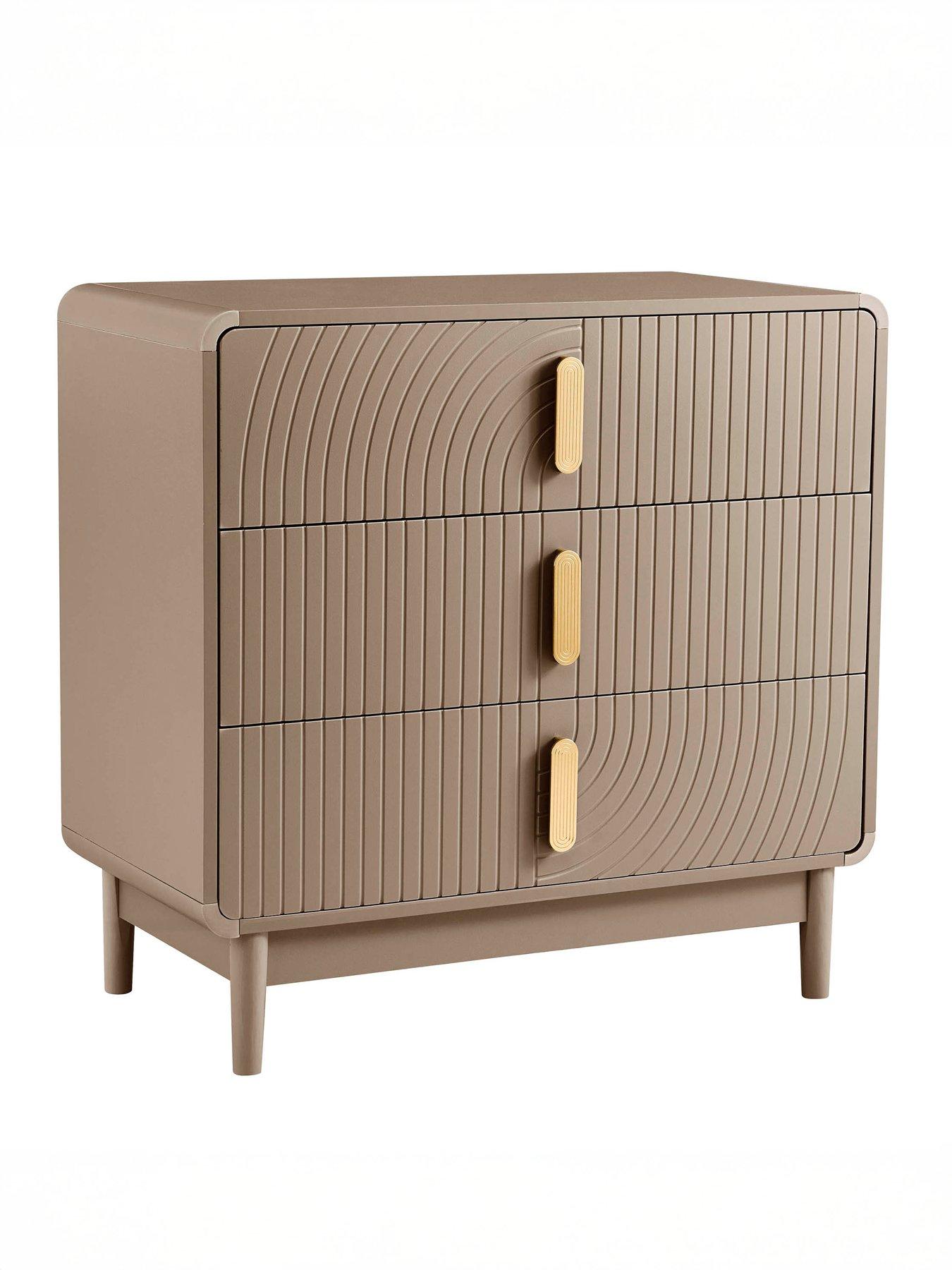 Image 3 of 7 of Dusk Marnie 3 Drawer Chest - Taupe