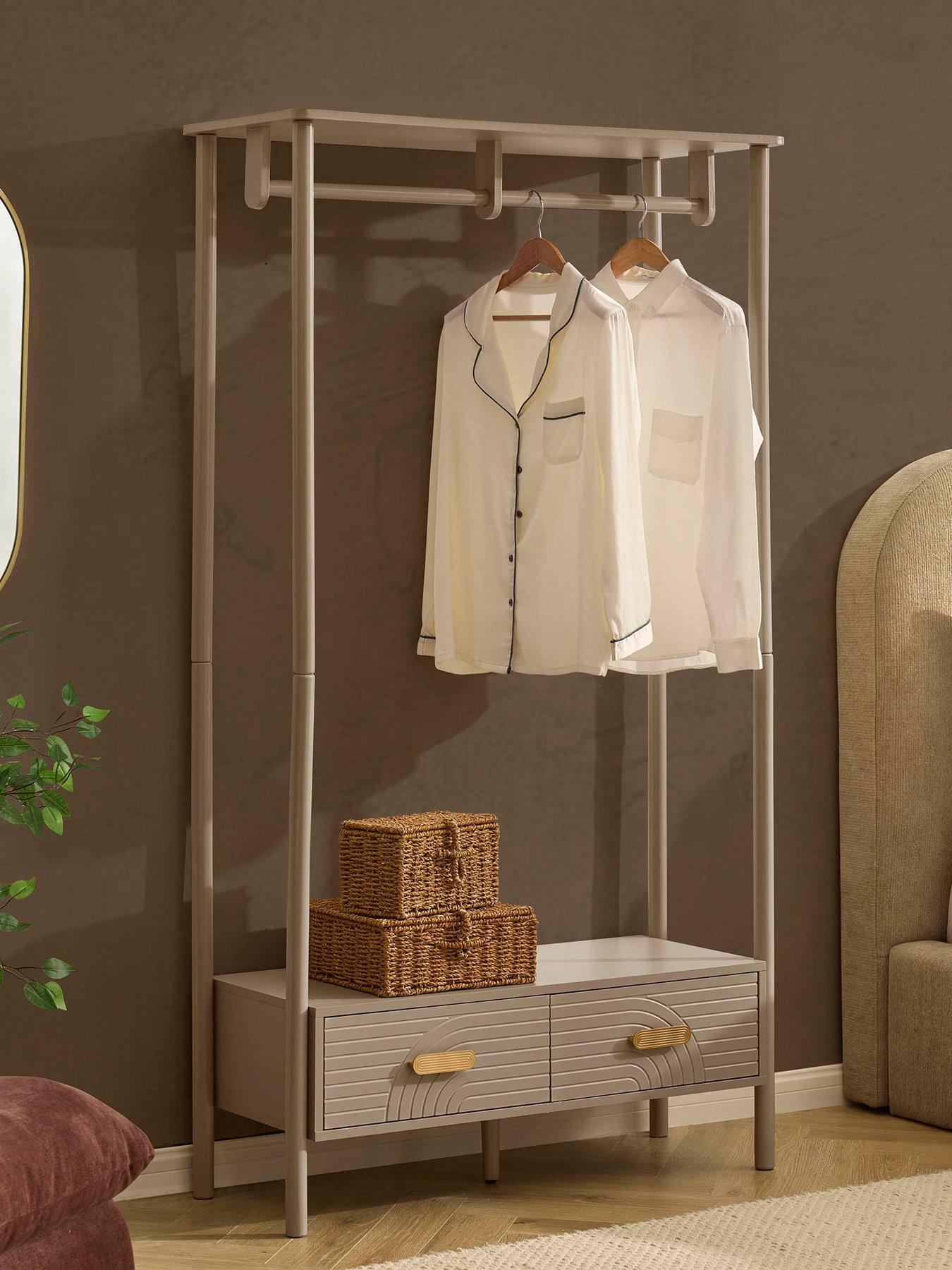 Dusk Marnie Clothes Rail With Drawers - Taupe
