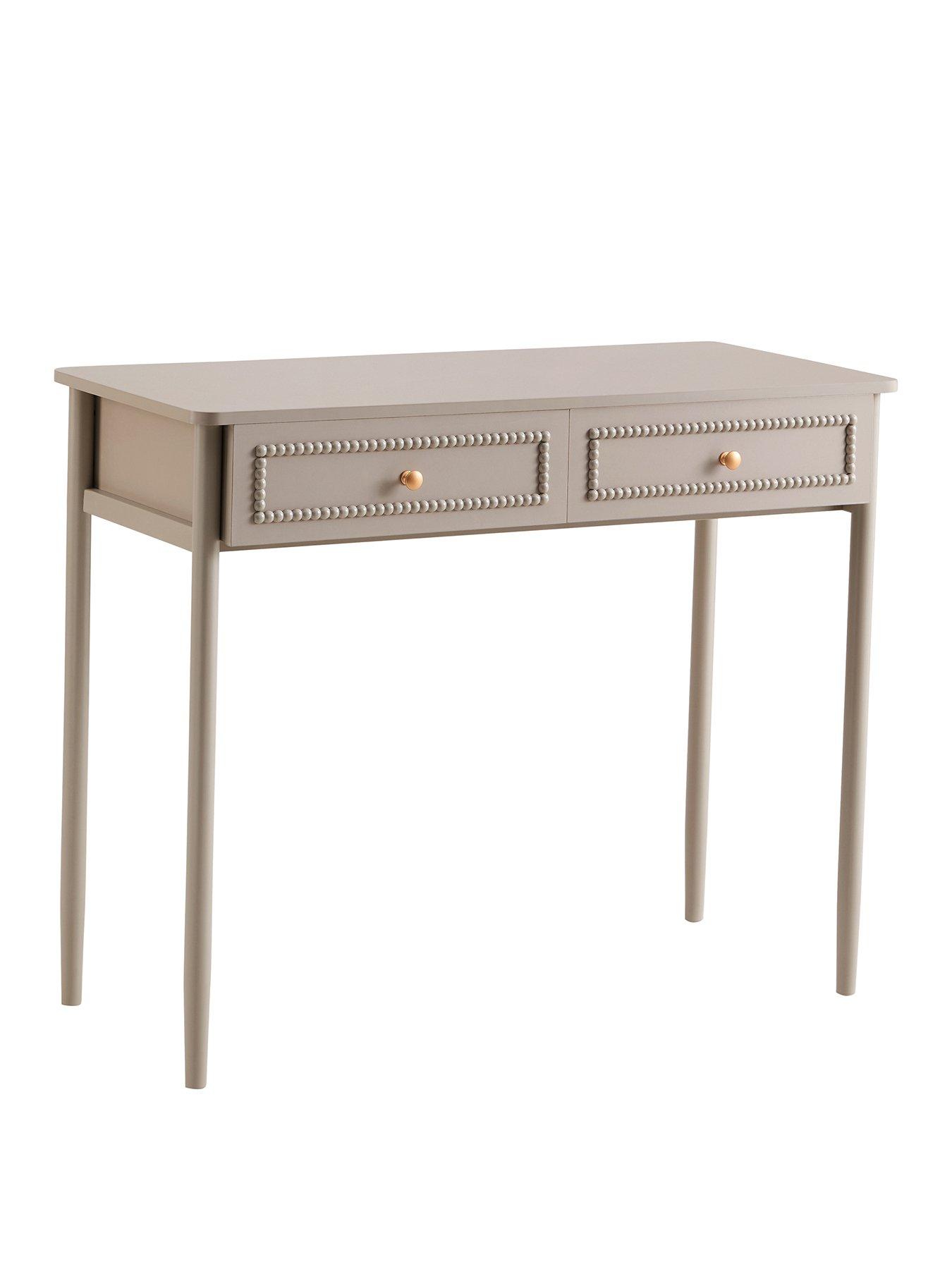Image 2 of 7 of Dusk Posy Bobbin Dressing Table - Taupe