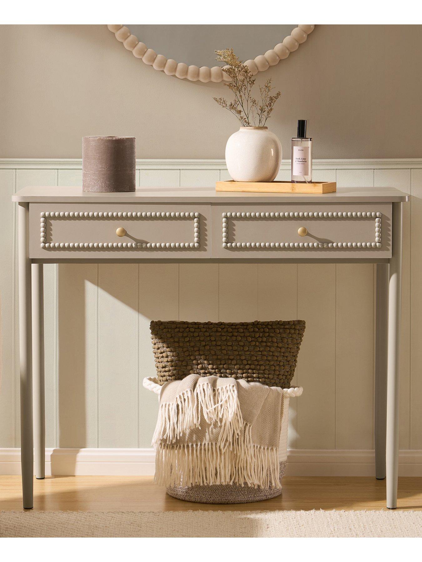 Image 3 of 7 of Dusk Posy Bobbin Dressing Table - Taupe