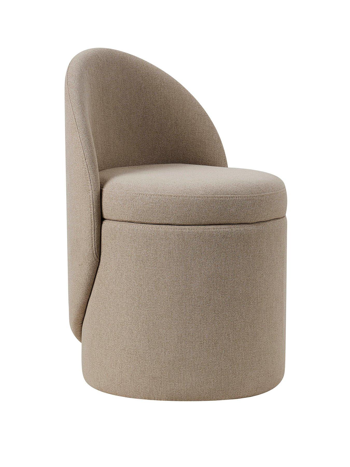 Image 2 of 7 of Dusk Primrose Dressing Table Storage Stool - Oatmeal