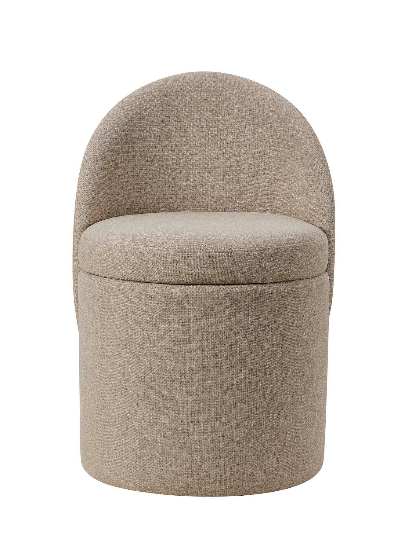 Image 3 of 7 of Dusk Primrose Dressing Table Storage Stool - Oatmeal