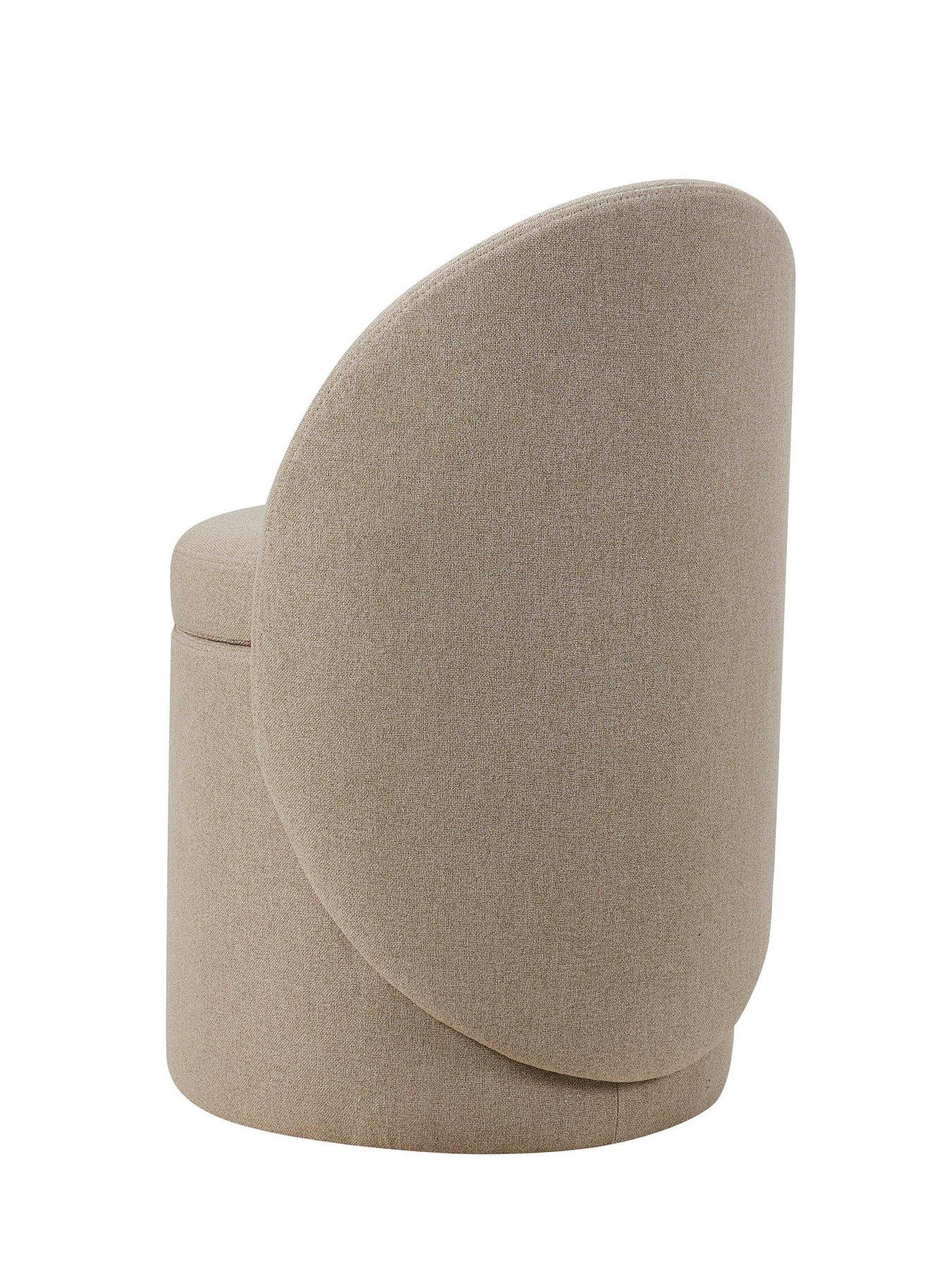 Image 4 of 7 of Dusk Primrose Dressing Table Storage Stool - Oatmeal