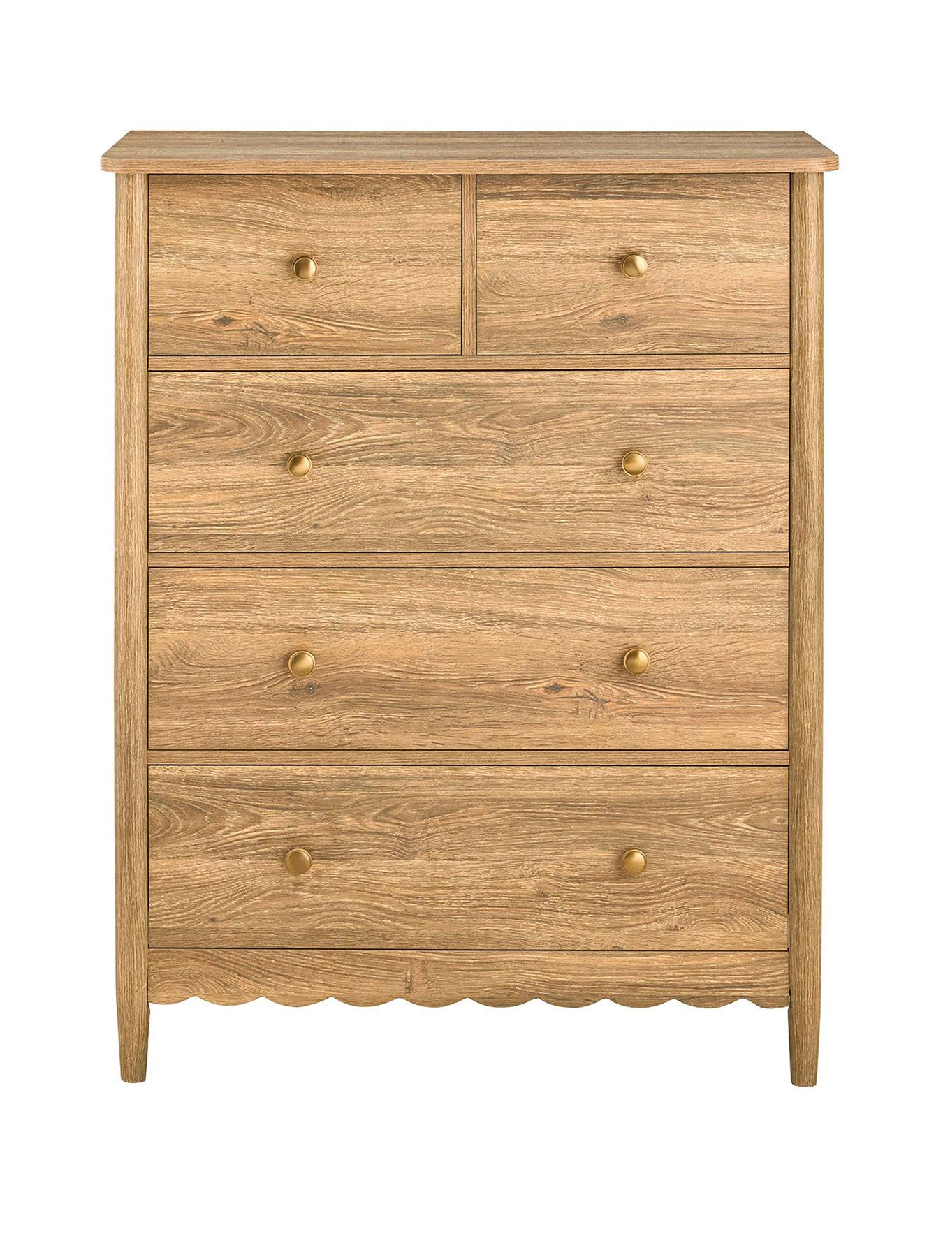Image 2 of 7 of Dusk Betty 5 Drawer Chest - Light Wood
