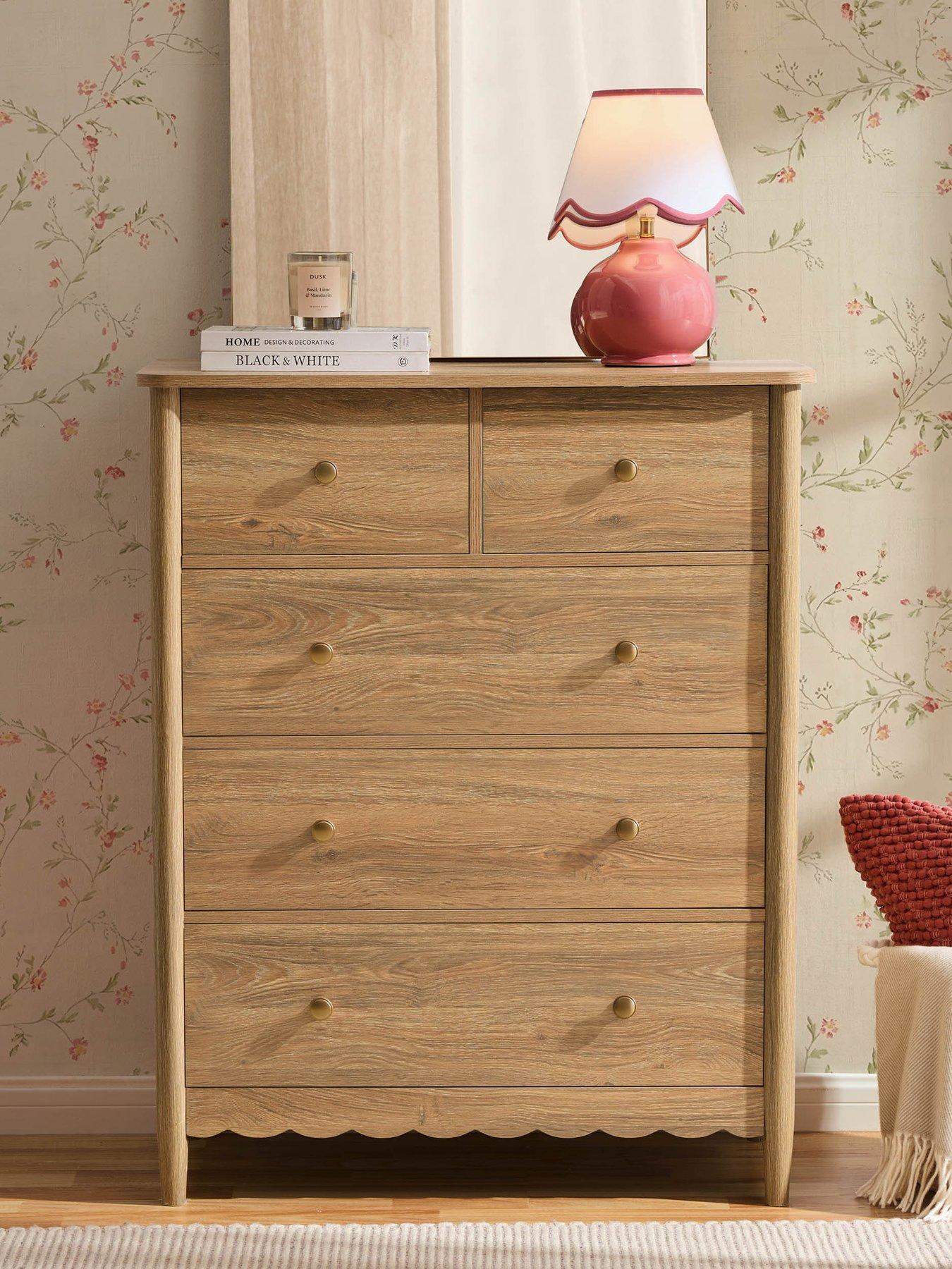 Image 3 of 7 of Dusk Betty 5 Drawer Chest - Light Wood