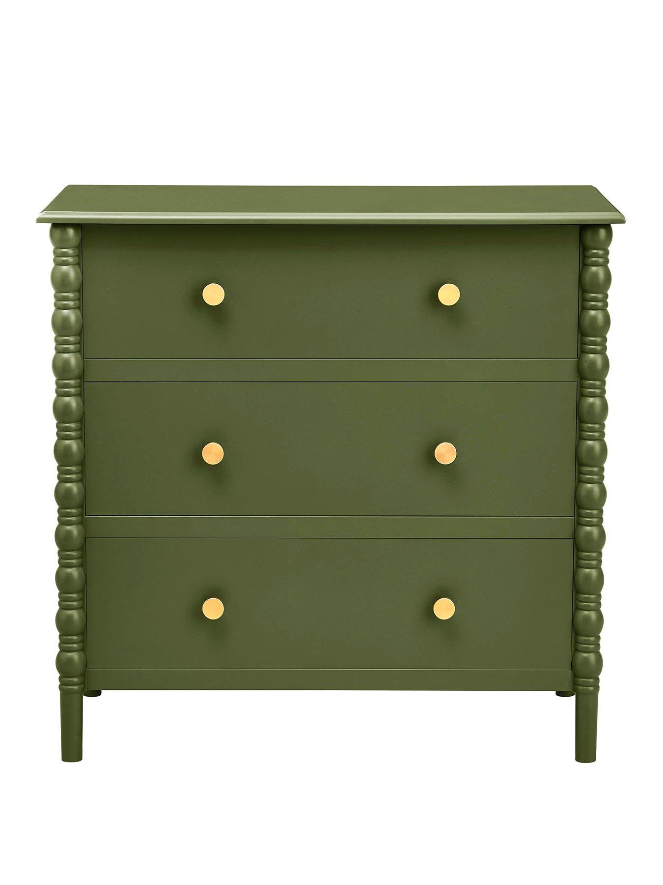 Image 2 of 6 of Dusk Bonnie Bobbin 3 Drawer Chest - Olive