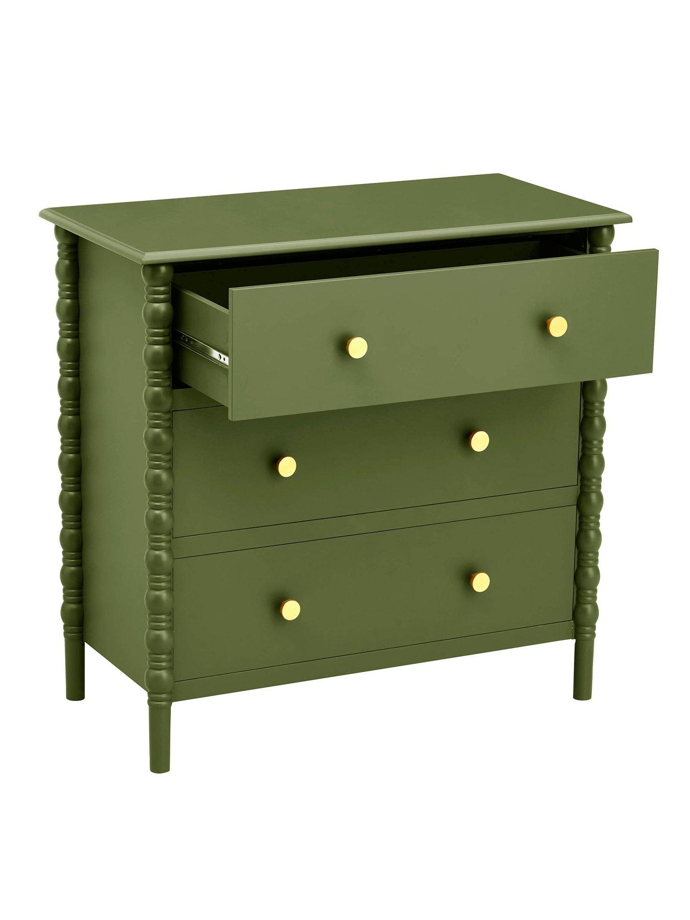 Image 5 of 6 of Dusk Bonnie Bobbin 3 Drawer Chest - Olive