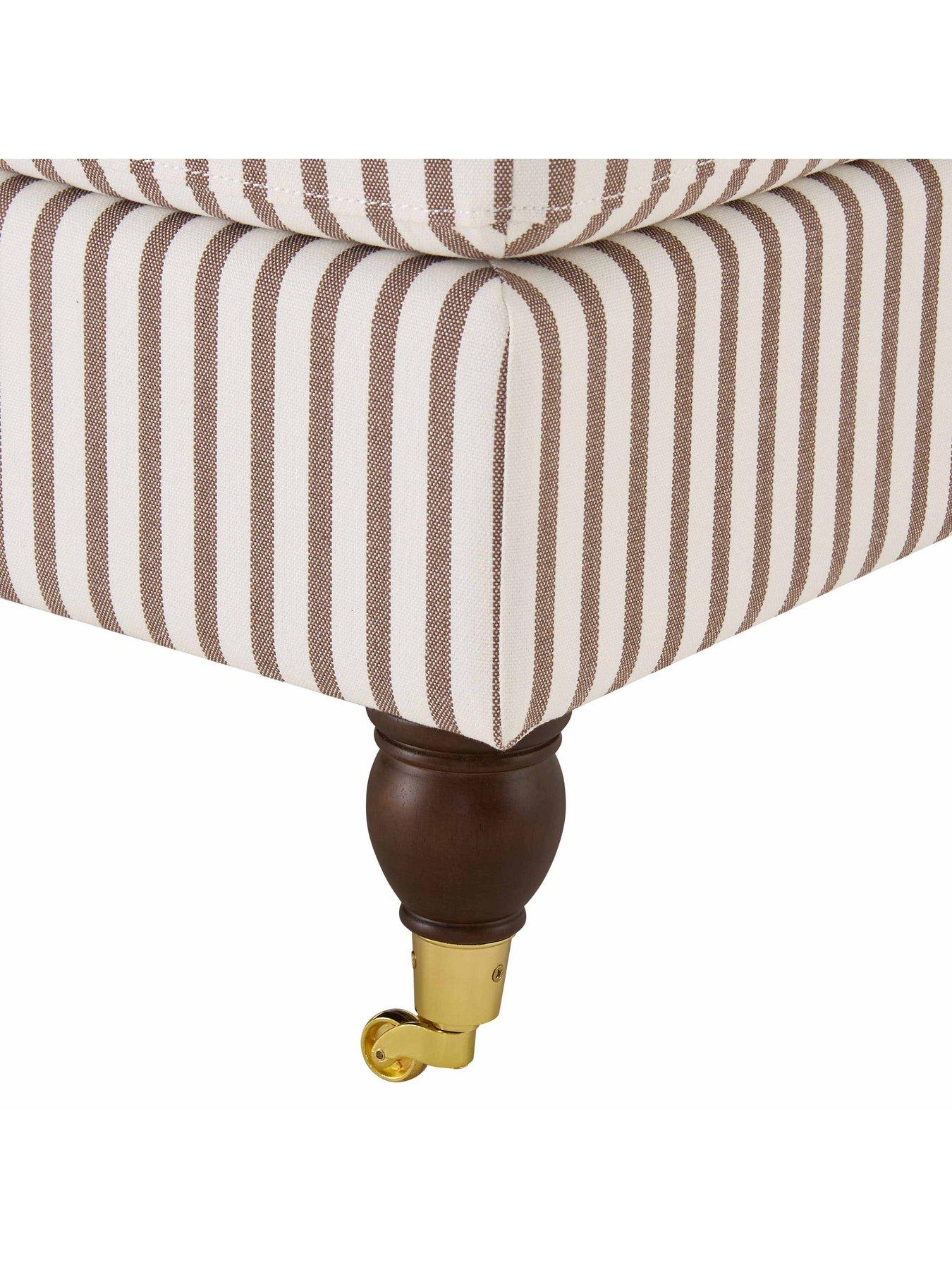 Image 4 of 6 of Dusk Sicily Pouffe - Chocolate Stripe