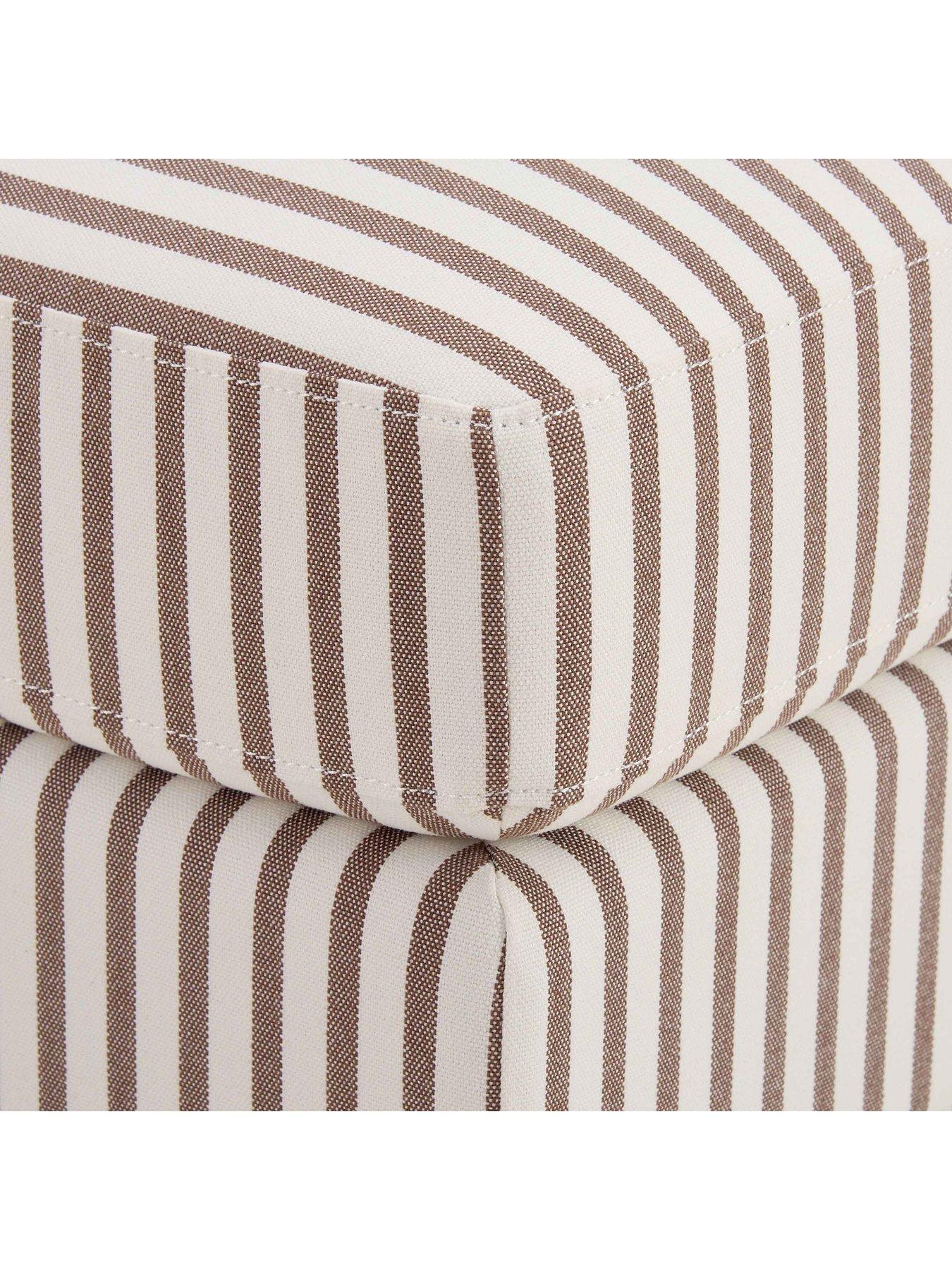 Image 5 of 6 of Dusk Sicily Pouffe - Chocolate Stripe