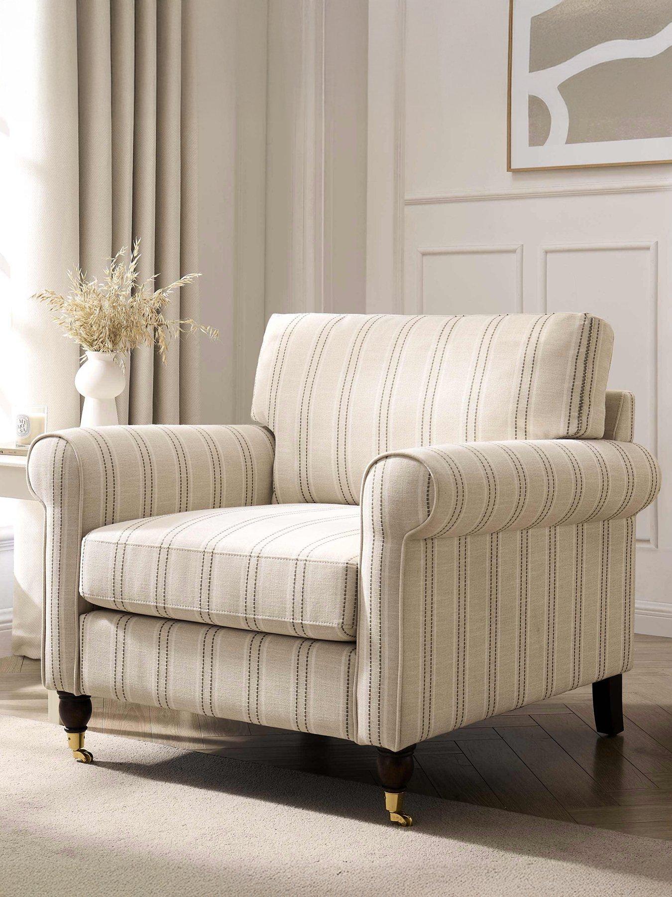 Image 1 of 6 of Dusk Sicily Armchair - Stripe