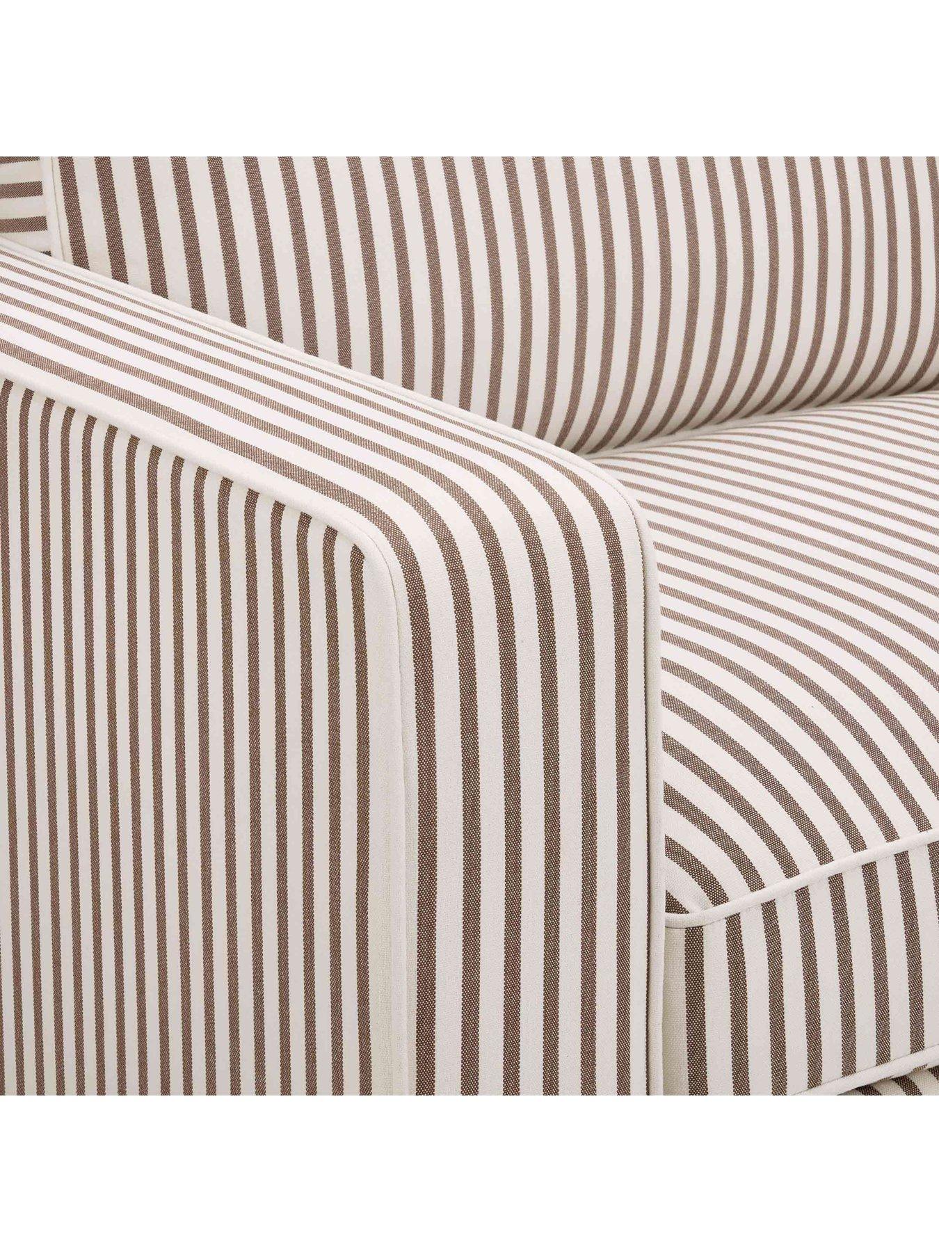 Image 5 of 6 of Dusk Soho 3 Seater Sofa - Chocolate Stripe