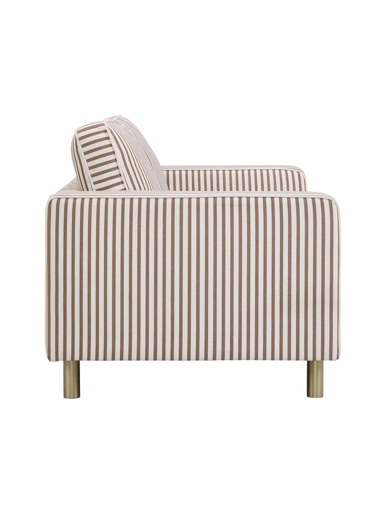 Image 4 of 6 of Dusk Soho 2 Seater Sofa - Chocolate Stripe