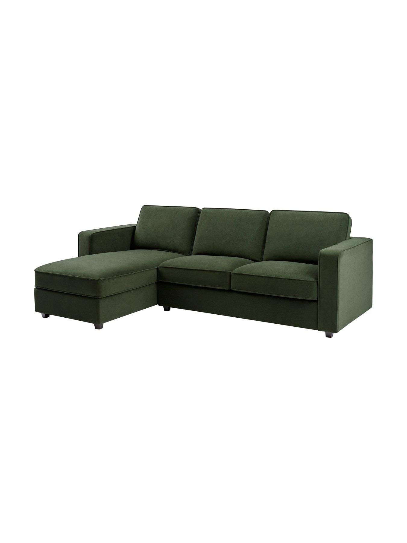 Image 3 of 7 of Dusk Soho Left Hand Storage Chaise Sofa - Dark Olive
