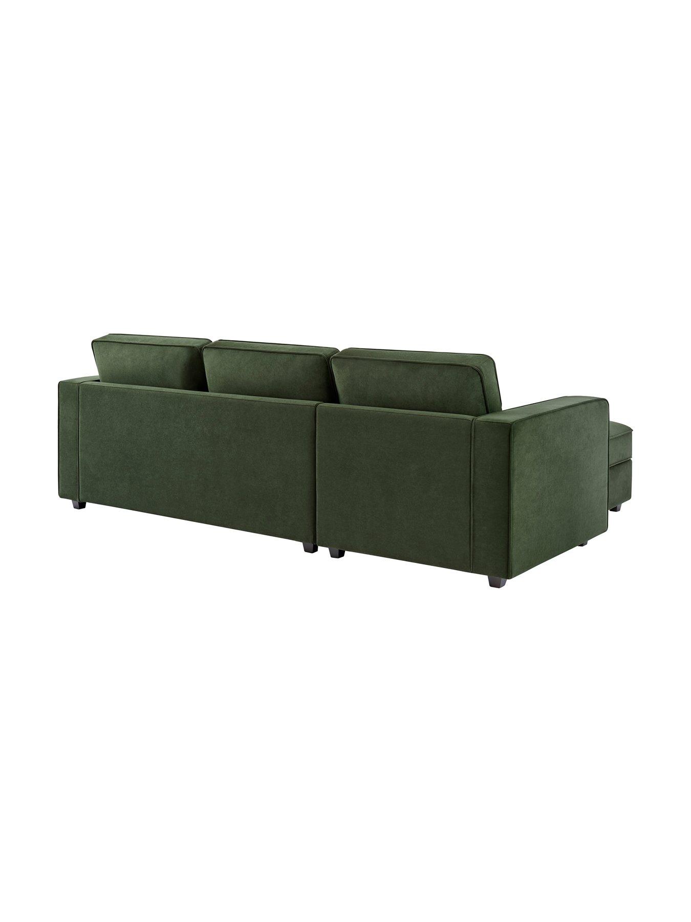 Image 5 of 7 of Dusk Soho Left Hand Storage Chaise Sofa - Dark Olive