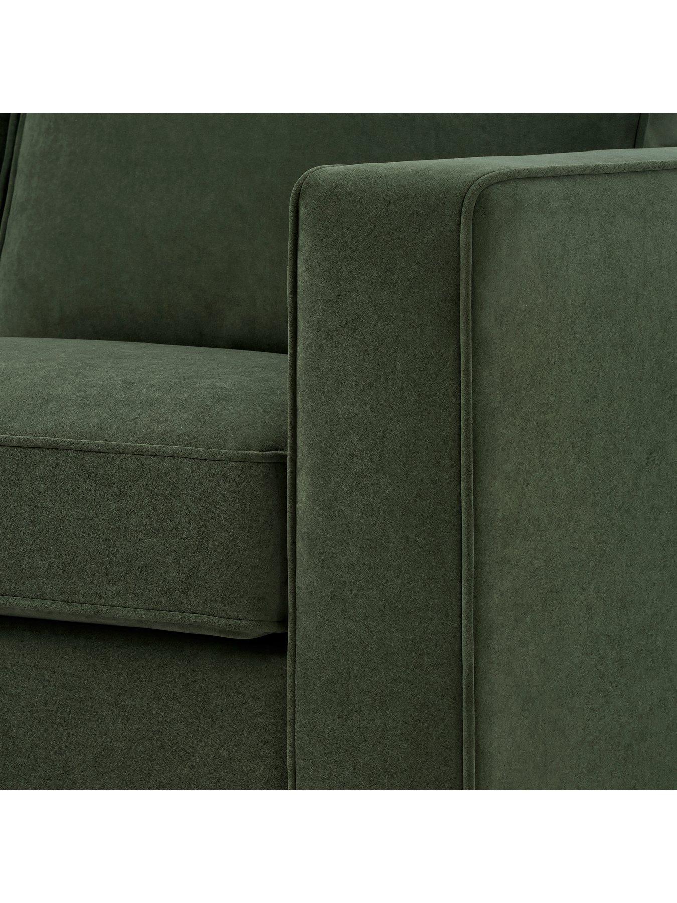 Image 6 of 7 of Dusk Soho Left Hand Storage Chaise Sofa - Dark Olive