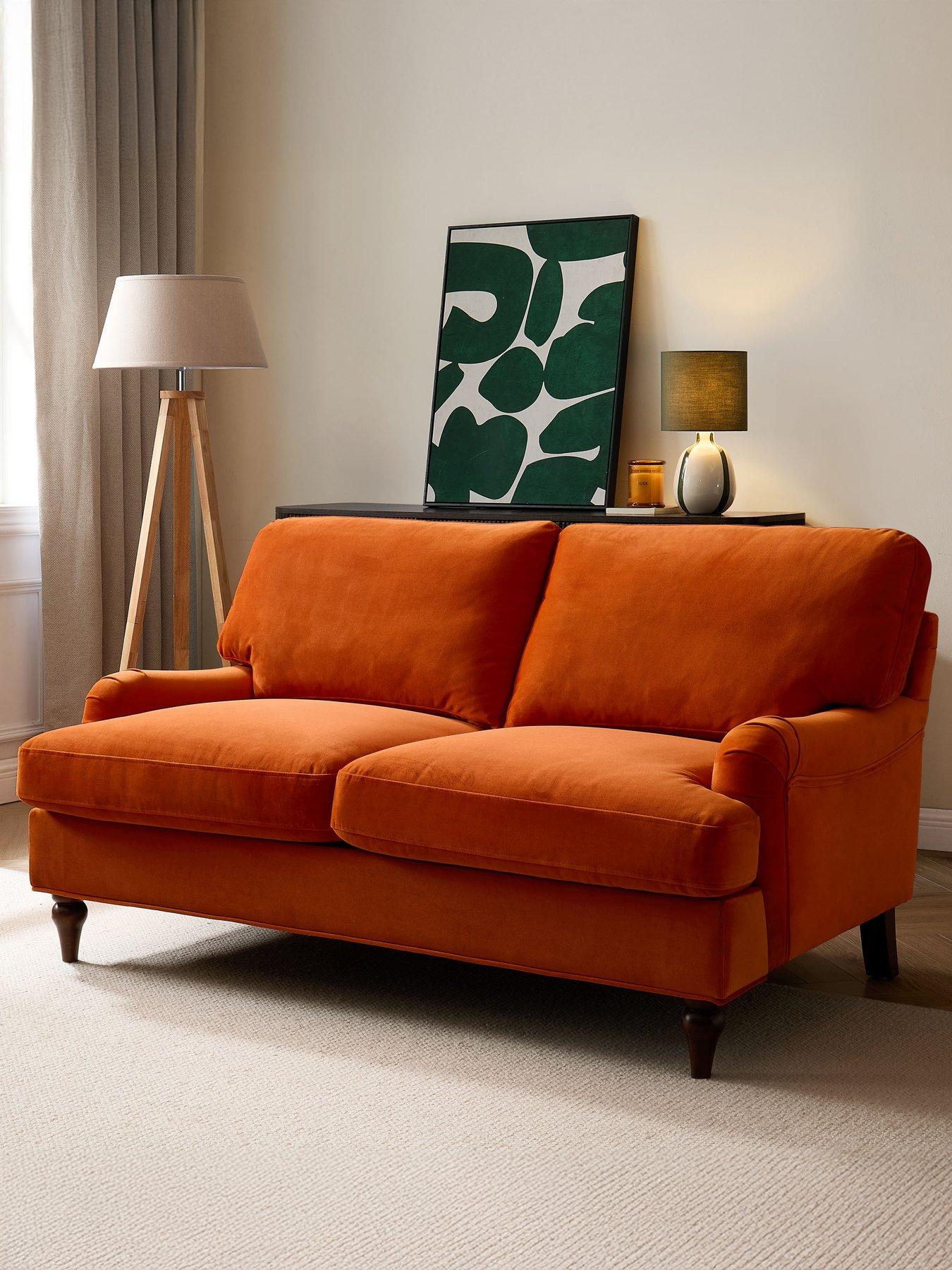 Dusk Hampshire 3 Seater Sofa - Bright Orange
