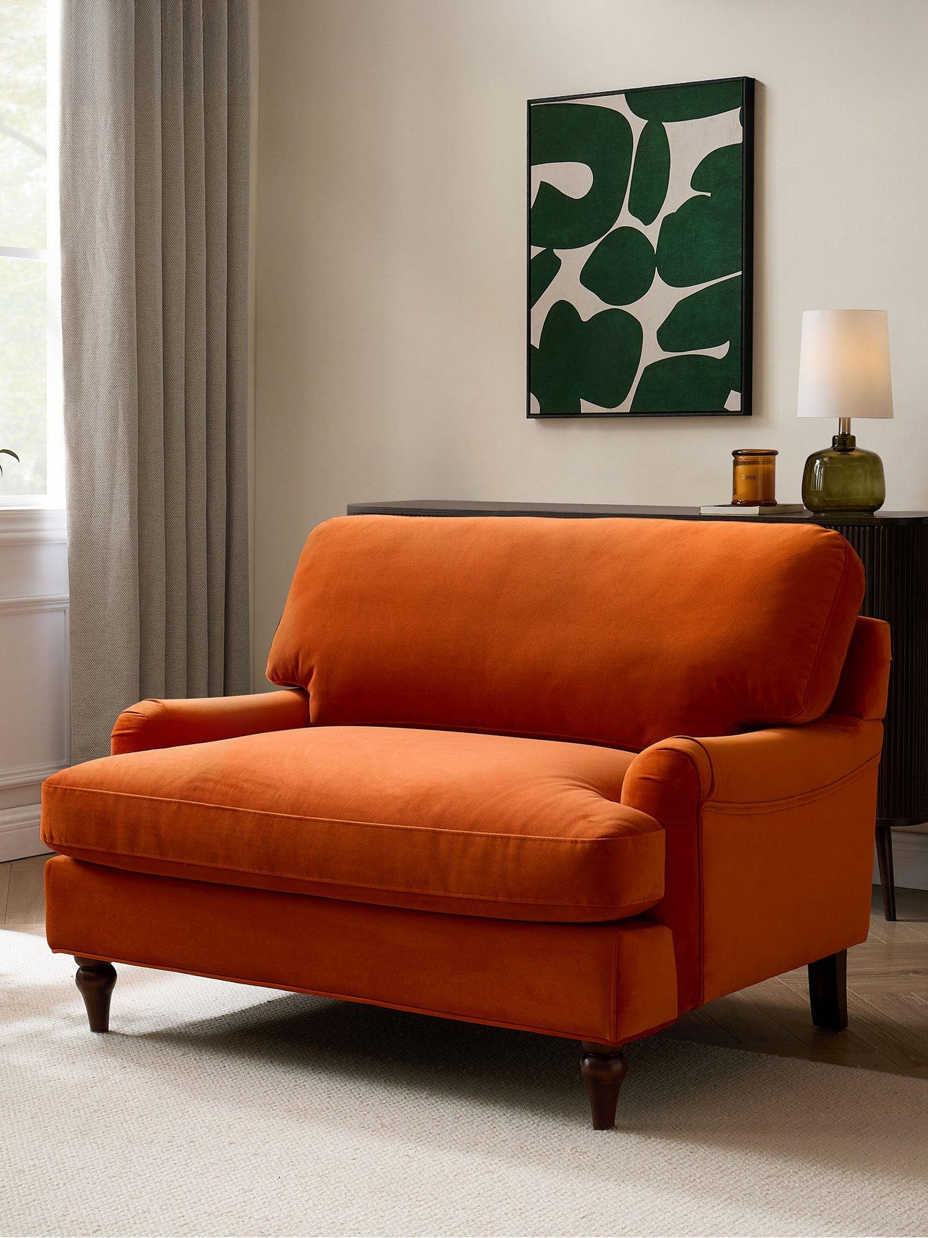 Dusk Hampshire Loveseat - Bright Orange