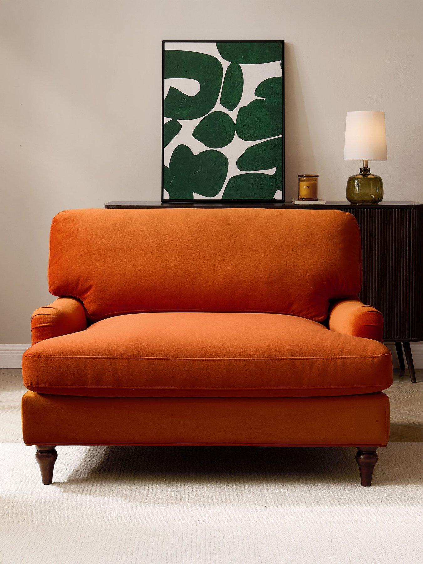 Image 3 of 7 of Dusk Hampshire Loveseat - Bright Orange