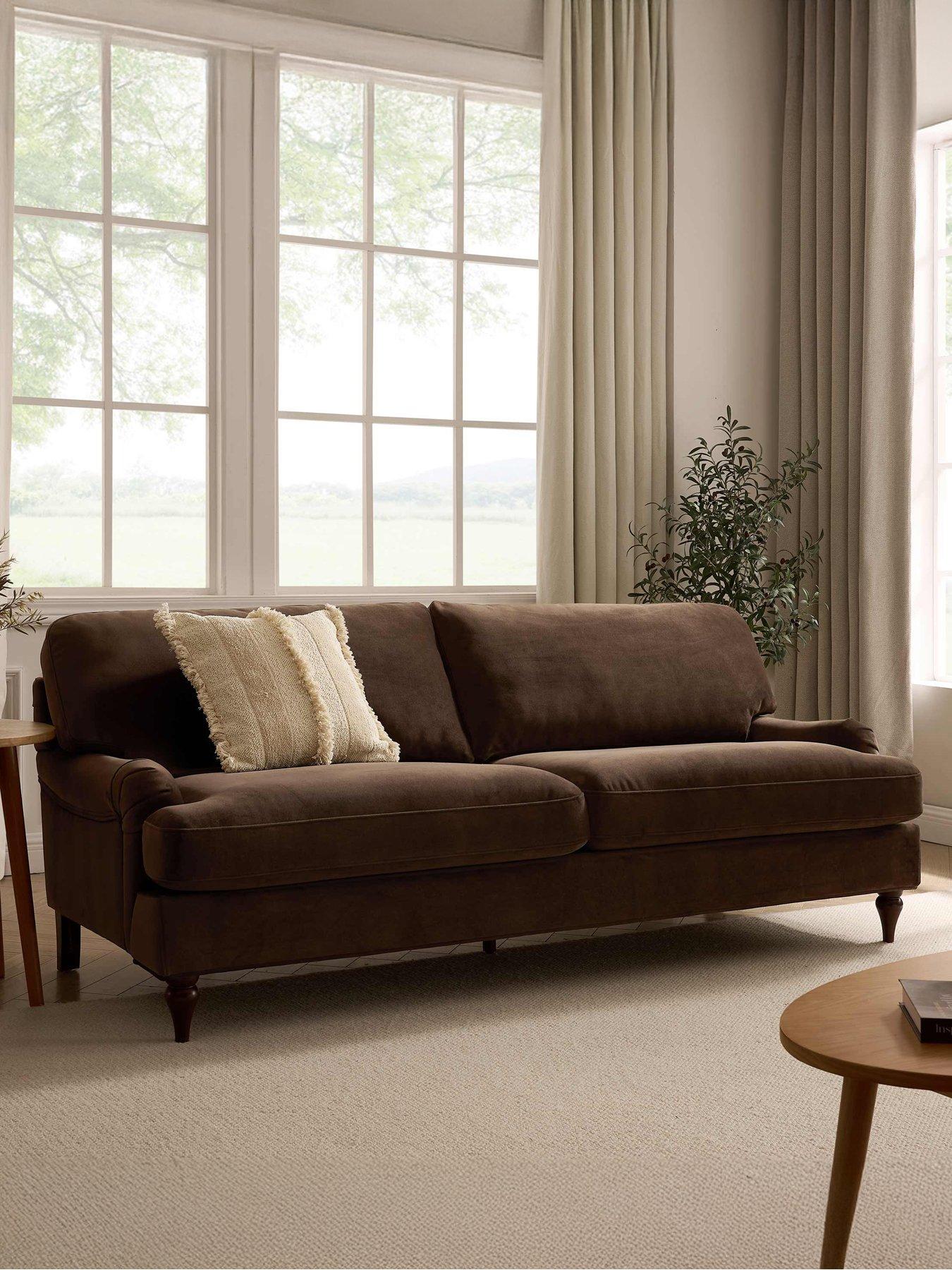 Image 1 of 7 of Dusk Hampshire 3 Seater Sofa - Cappuccino