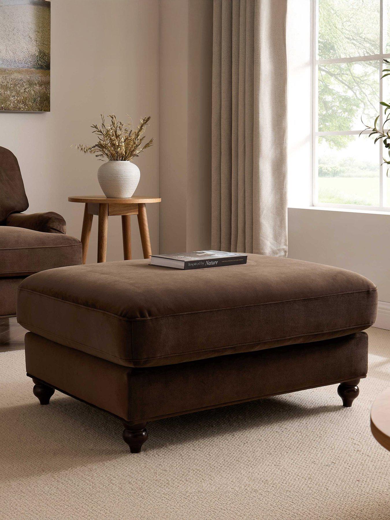 Dusk Hampshire Pouffe - Cappuccino