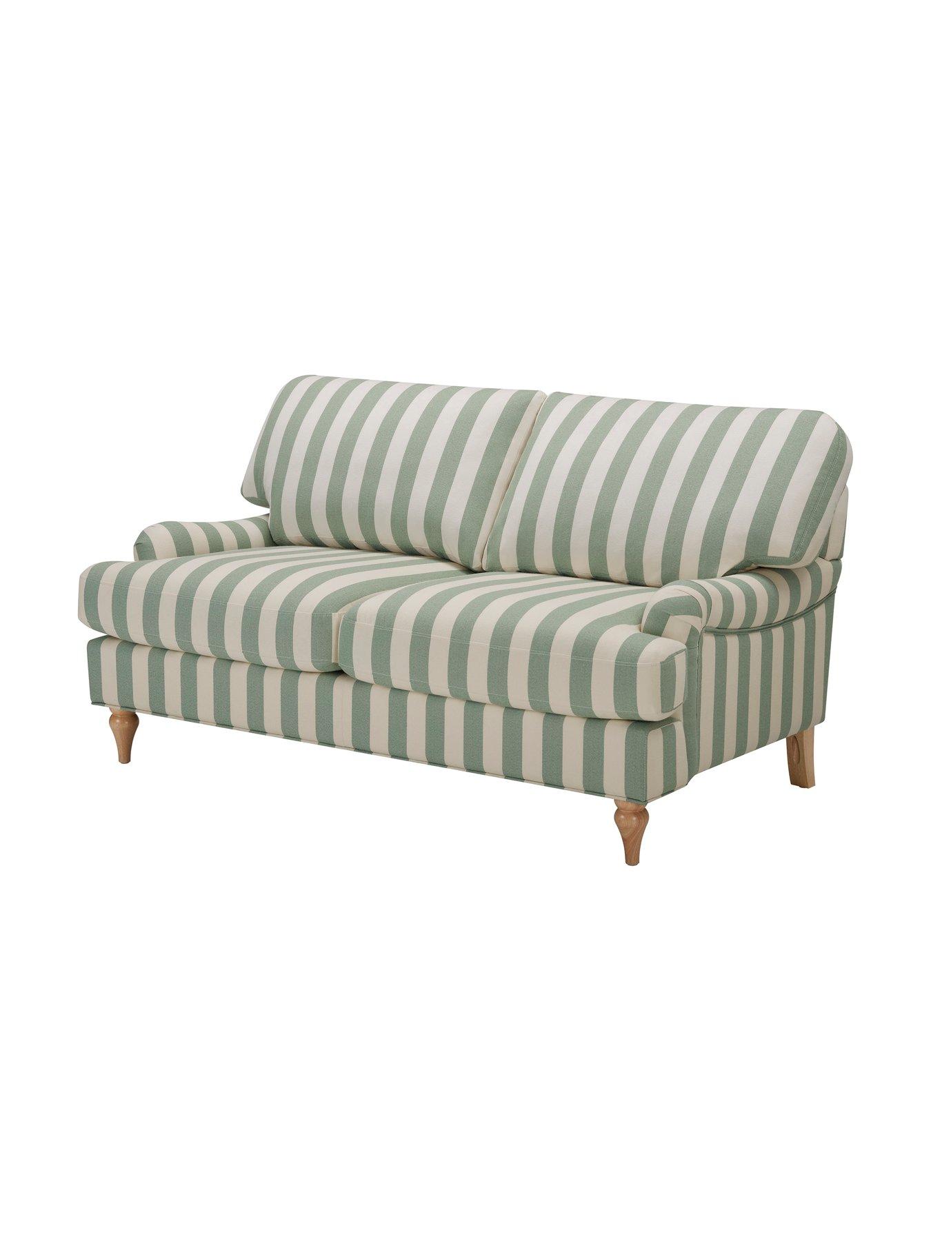 Image 3 of 6 of Dusk Hampshire 2 Seater Sofa - Green Stripe