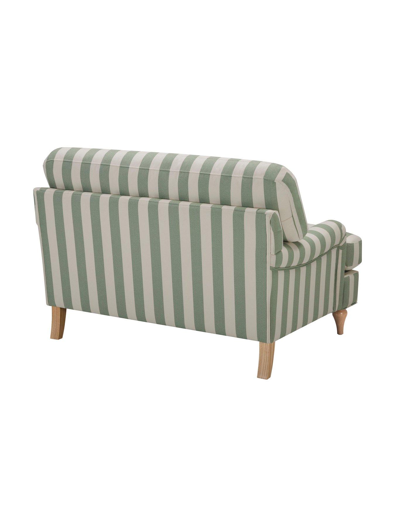 Image 4 of 6 of Dusk Hampshire Loveseat - Green Stripe