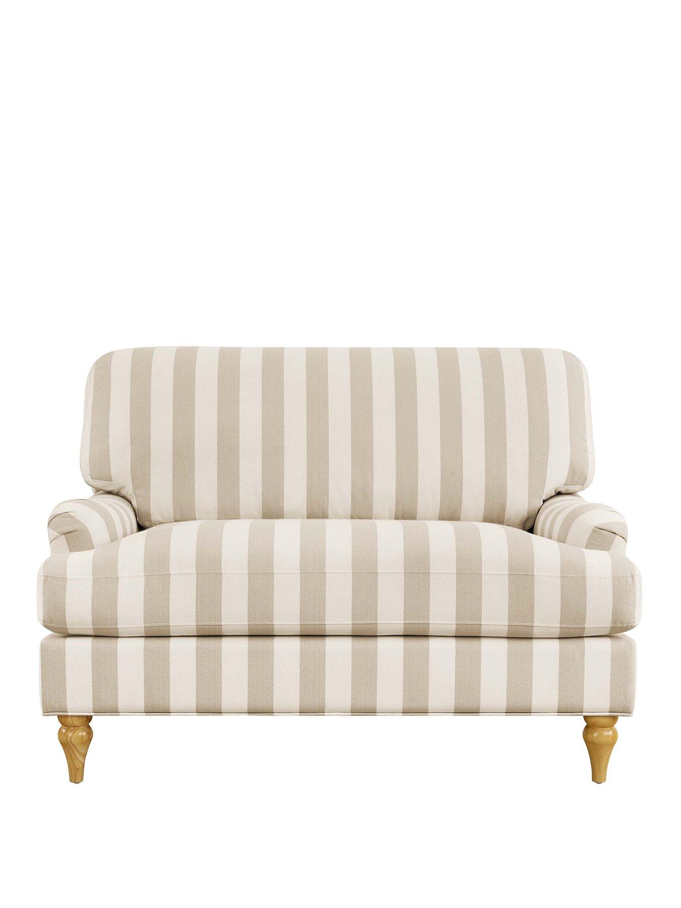 Image 2 of 7 of Dusk Hampshire Loveseat - Natural Stripe