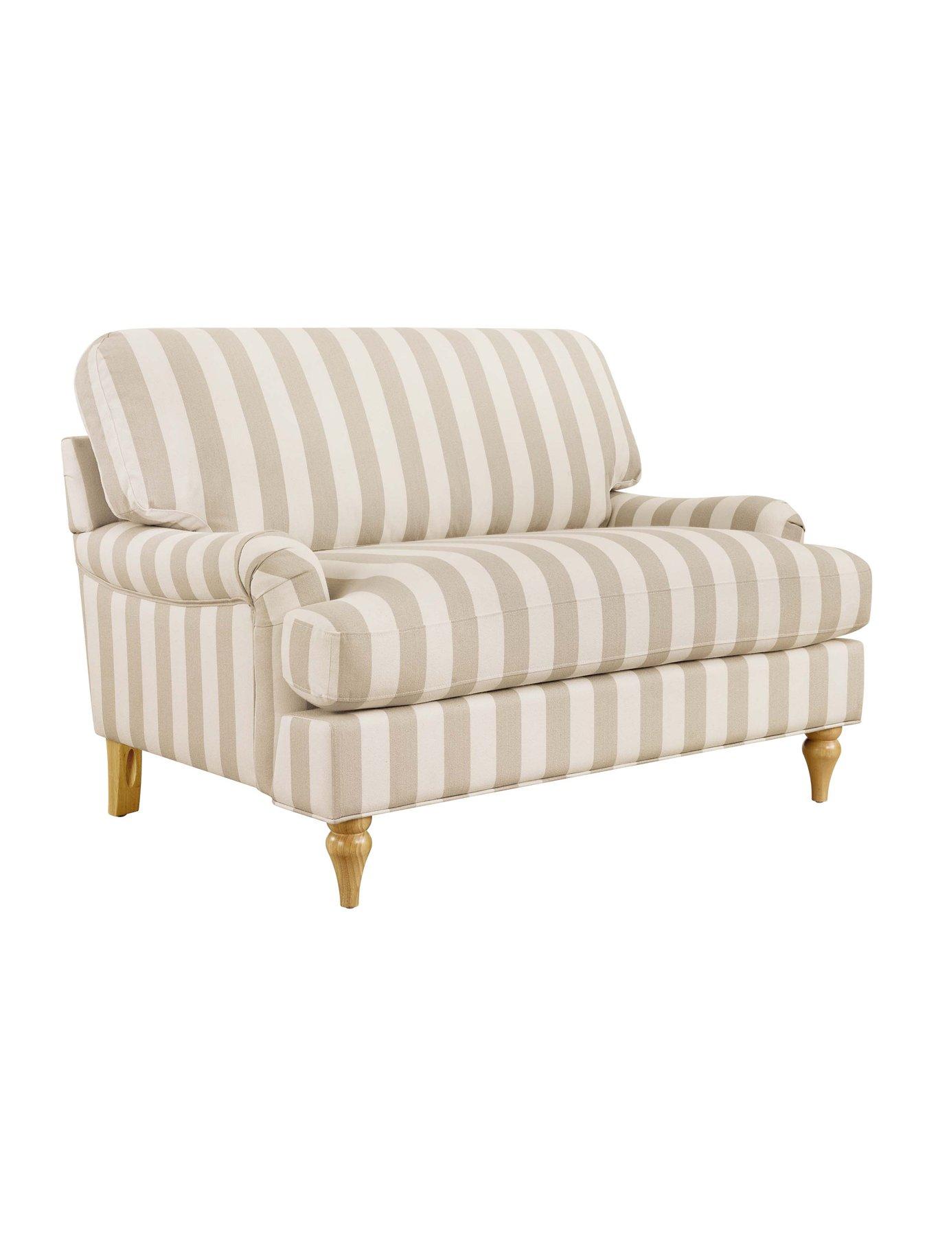 Image 3 of 7 of Dusk Hampshire Loveseat - Natural Stripe