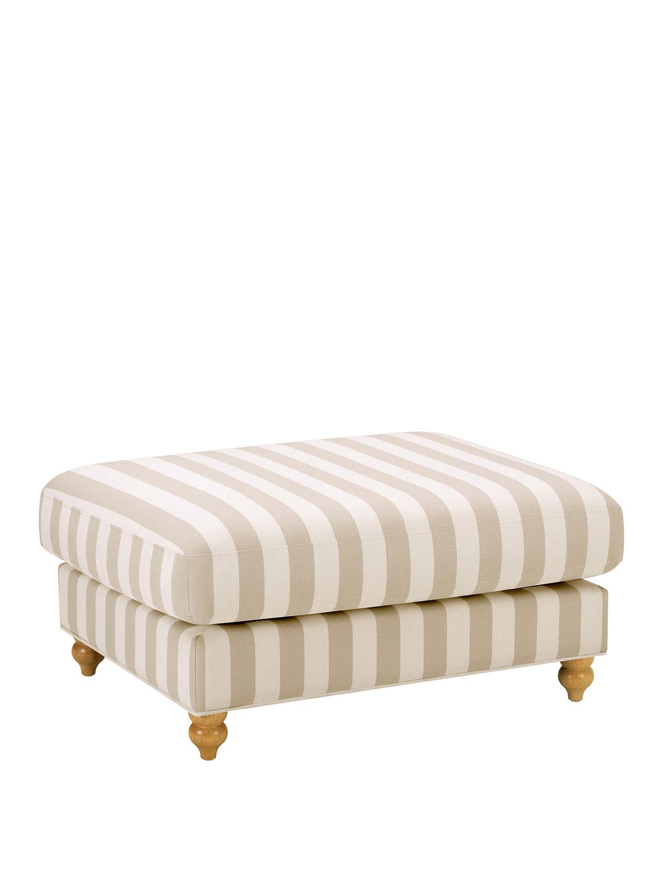 Image 2 of 5 of Dusk Hampshire Pouffe - Natural Stripe