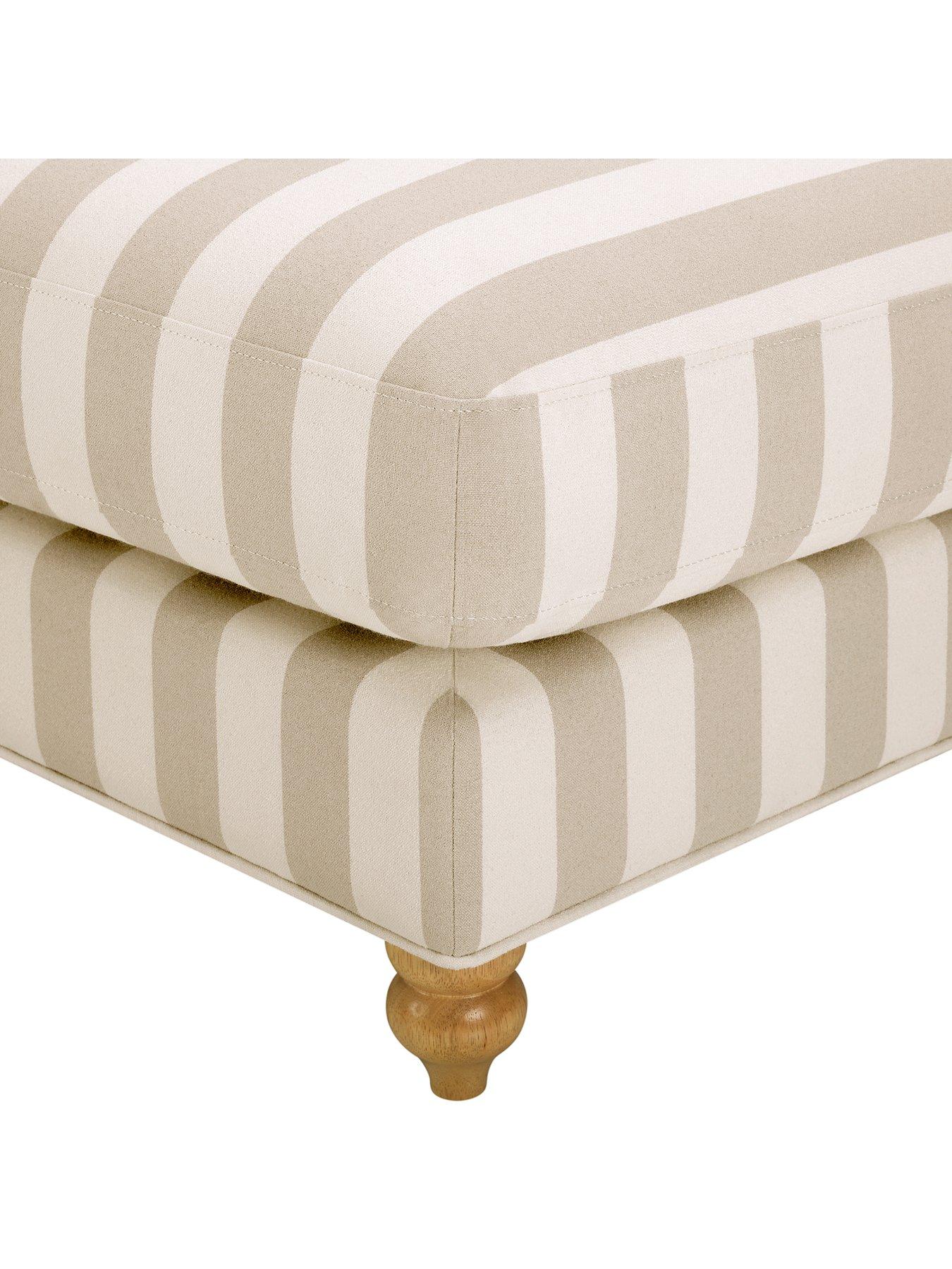 Image 3 of 5 of Dusk Hampshire Pouffe - Natural Stripe