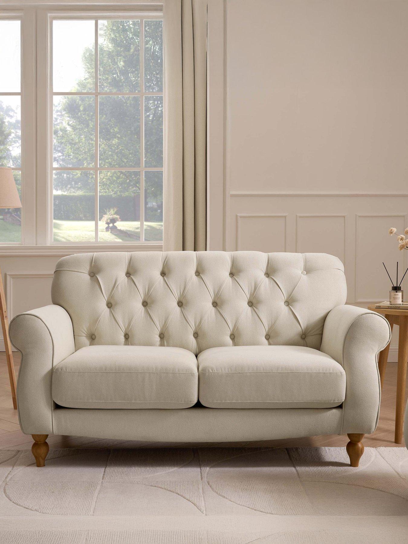 Image 1 of 7 of Dusk Hebden 2 Seater Sofa - Cream Linen
