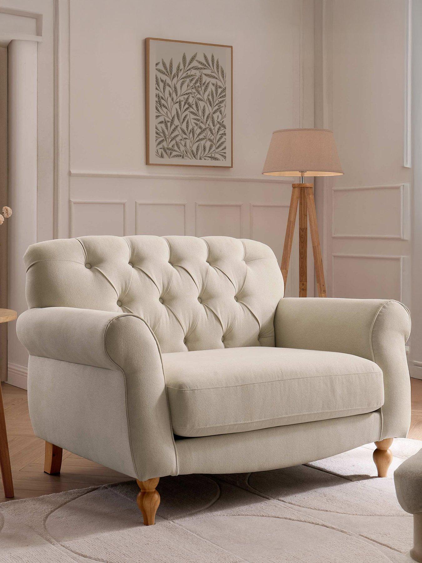 Image 3 of 7 of Dusk Hebden Loveseat - Cream Linen