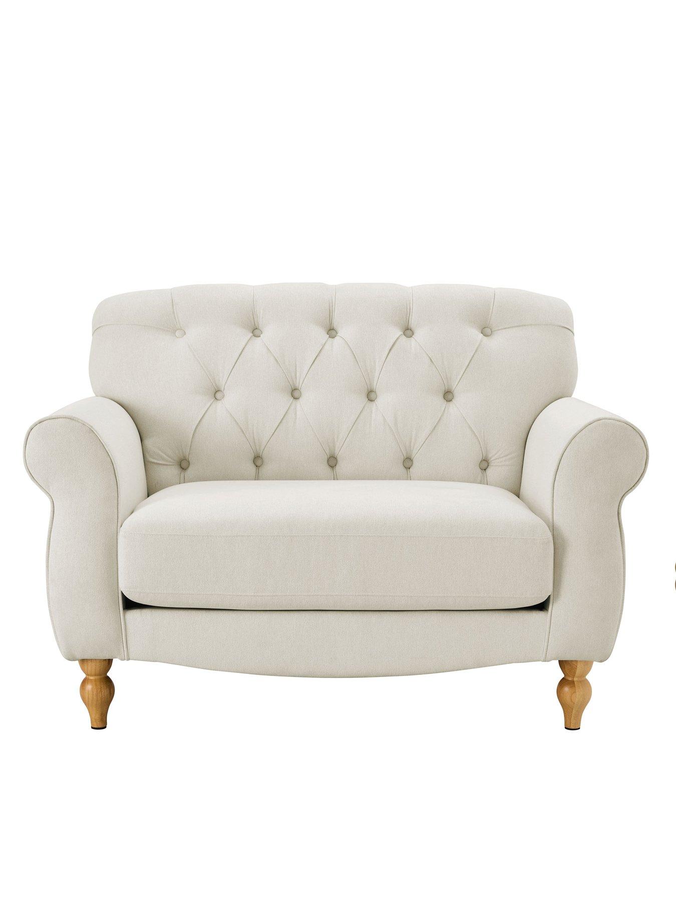 Image 4 of 7 of Dusk Hebden Loveseat - Cream Linen