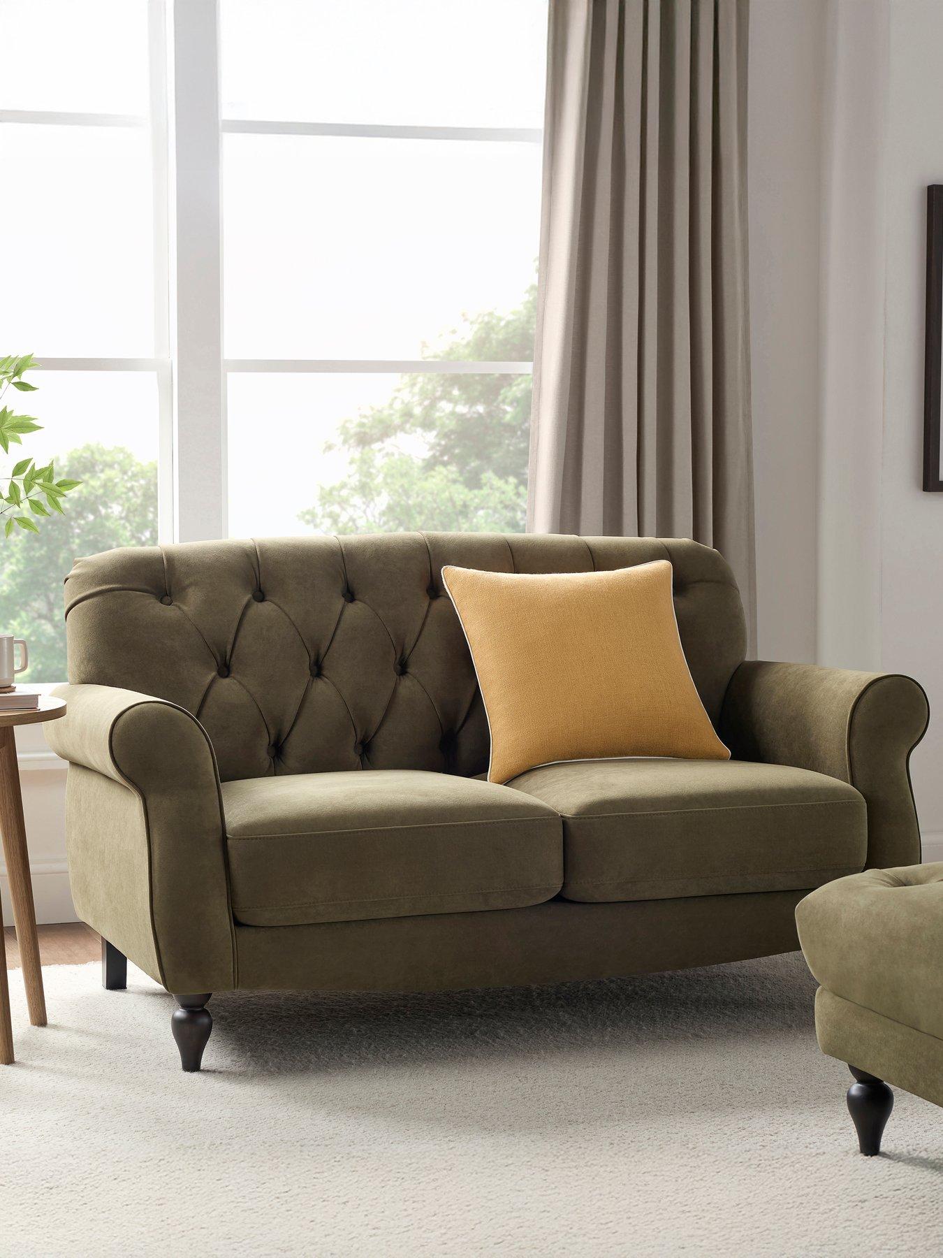 Image 1 of 7 of Dusk Hebden 2 Seater Sofa - Olive Green