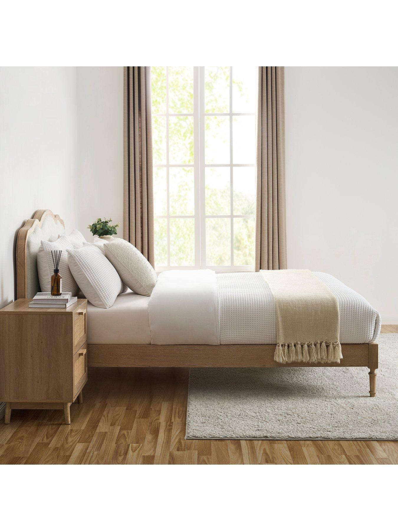 Image 3 of 7 of Dusk Versaille French Full Frame Natural Stripe Double Bed