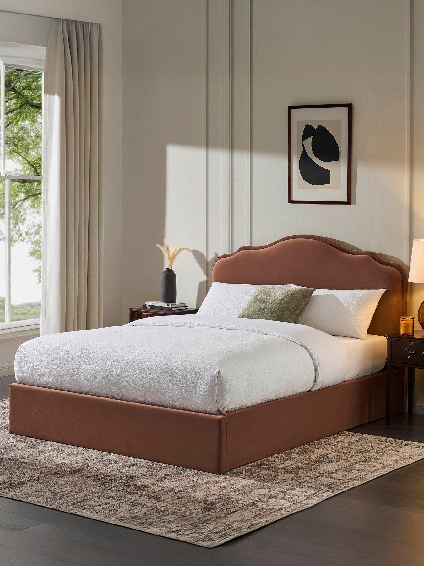 Dusk Wiltshire Mauve Ottoman Storage Bed - King