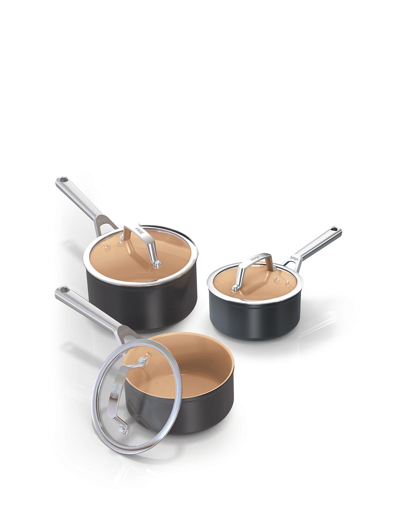 NINJA Ninja Extended Life Ceramic 3-piece Saucepan Set Cw93003eui