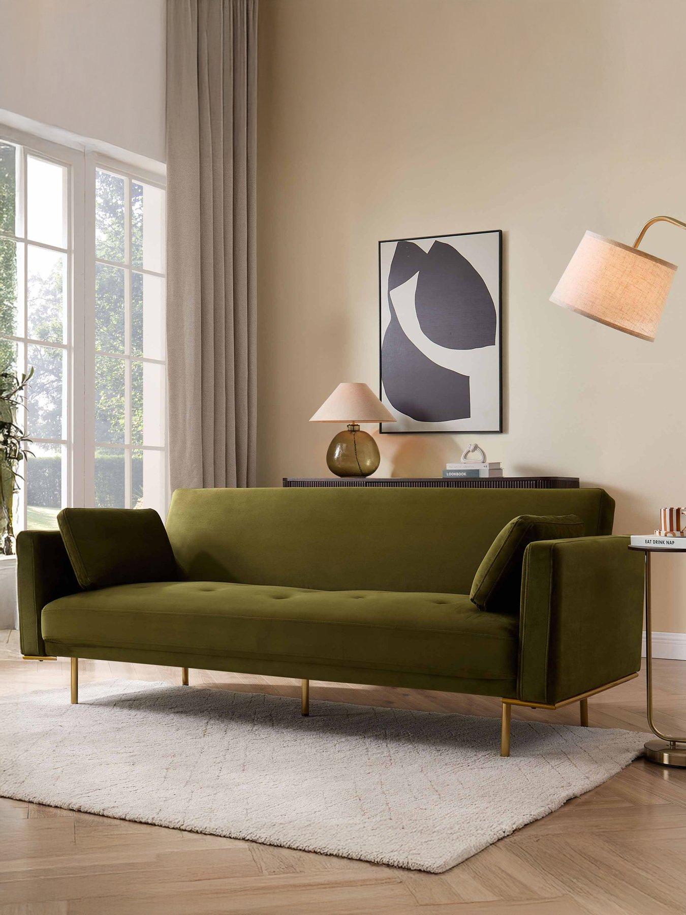Dusk Hudson Click Clack Sofa Bed - Rich Green